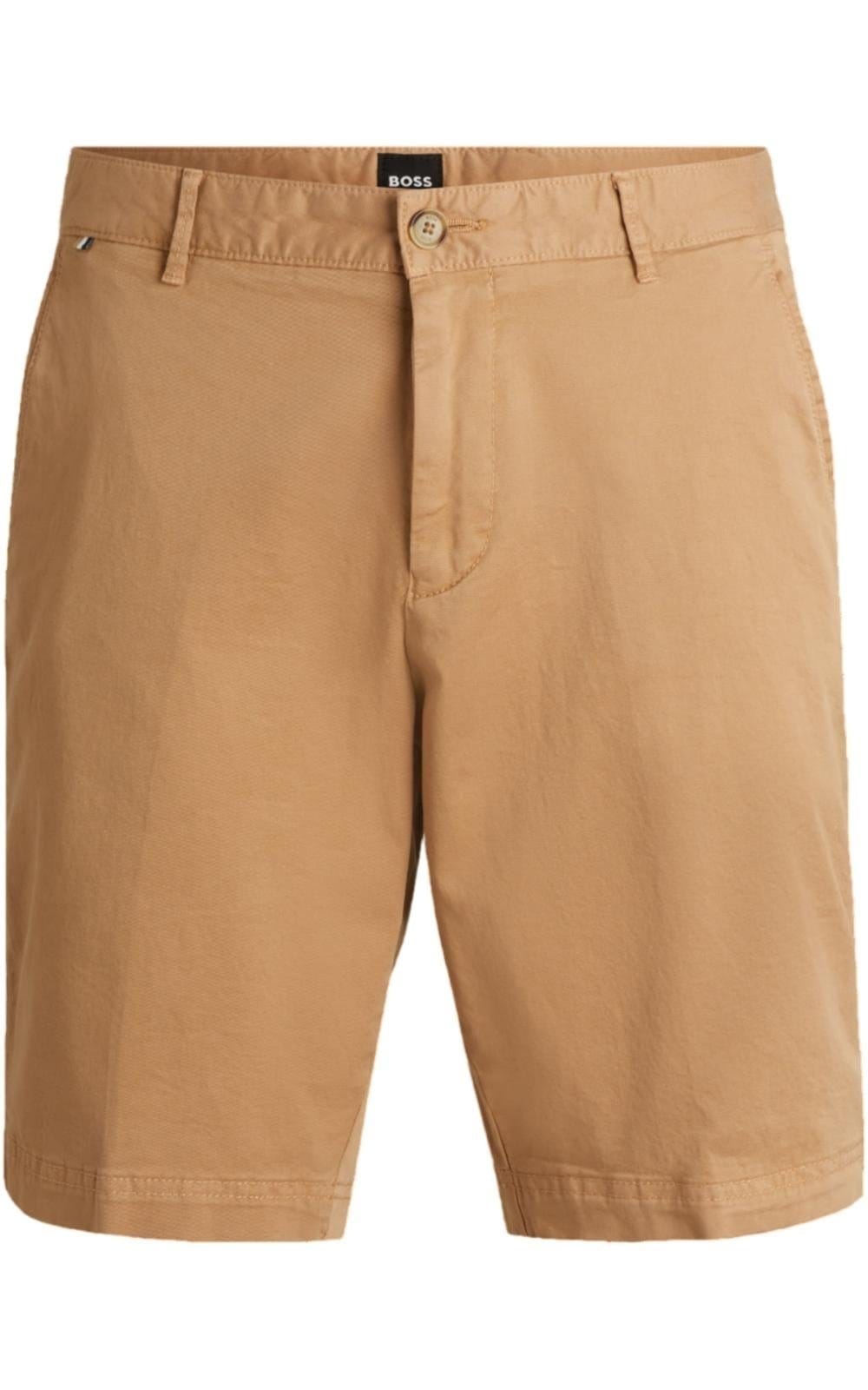 Bermuda Com Caimento Descontraído Em Sarja De Algodão Stretch