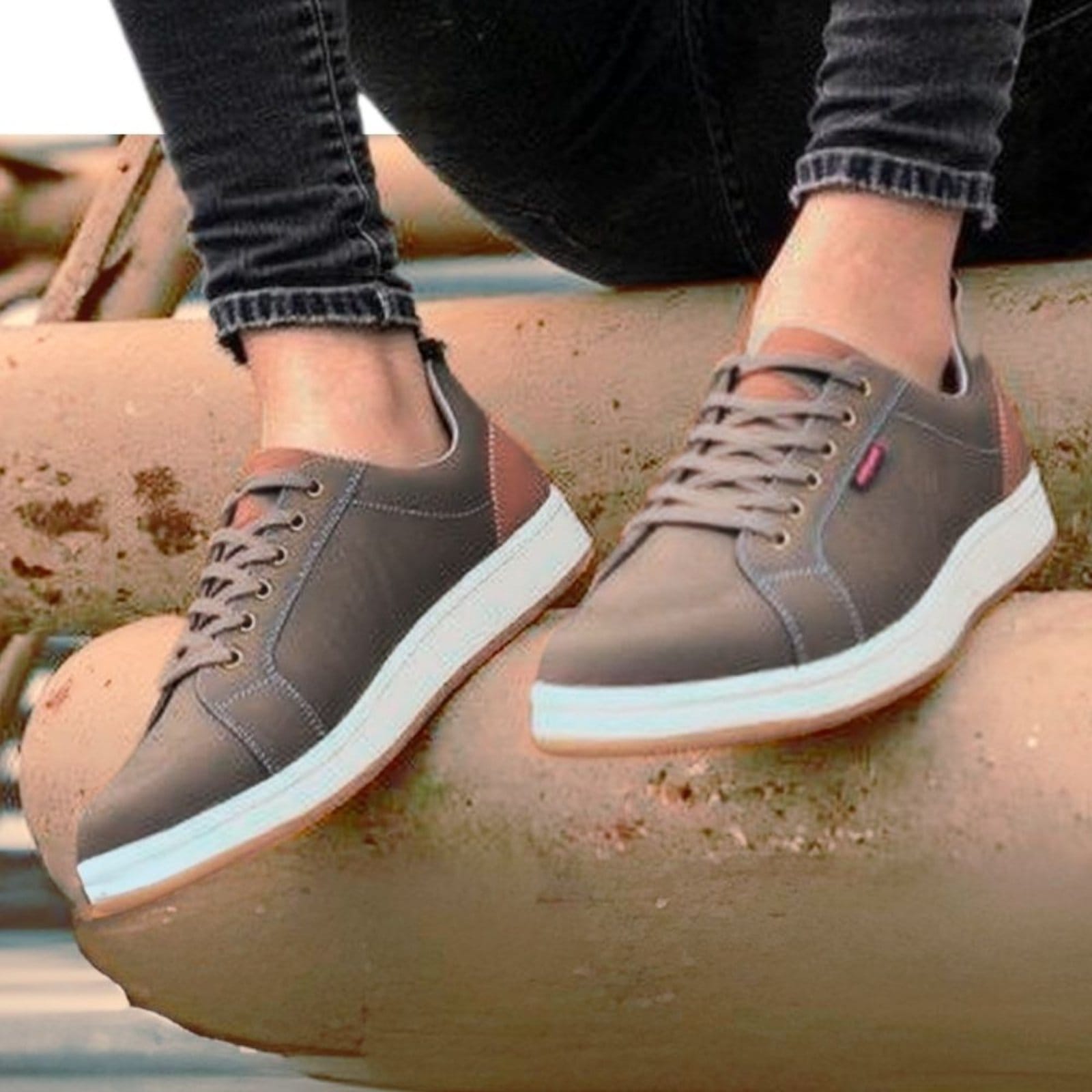 Vista principal Sapatênis Masculino Casual Clube do Sapato de Franca DFT Cairo Café Clube do Sapato de Franca marrom