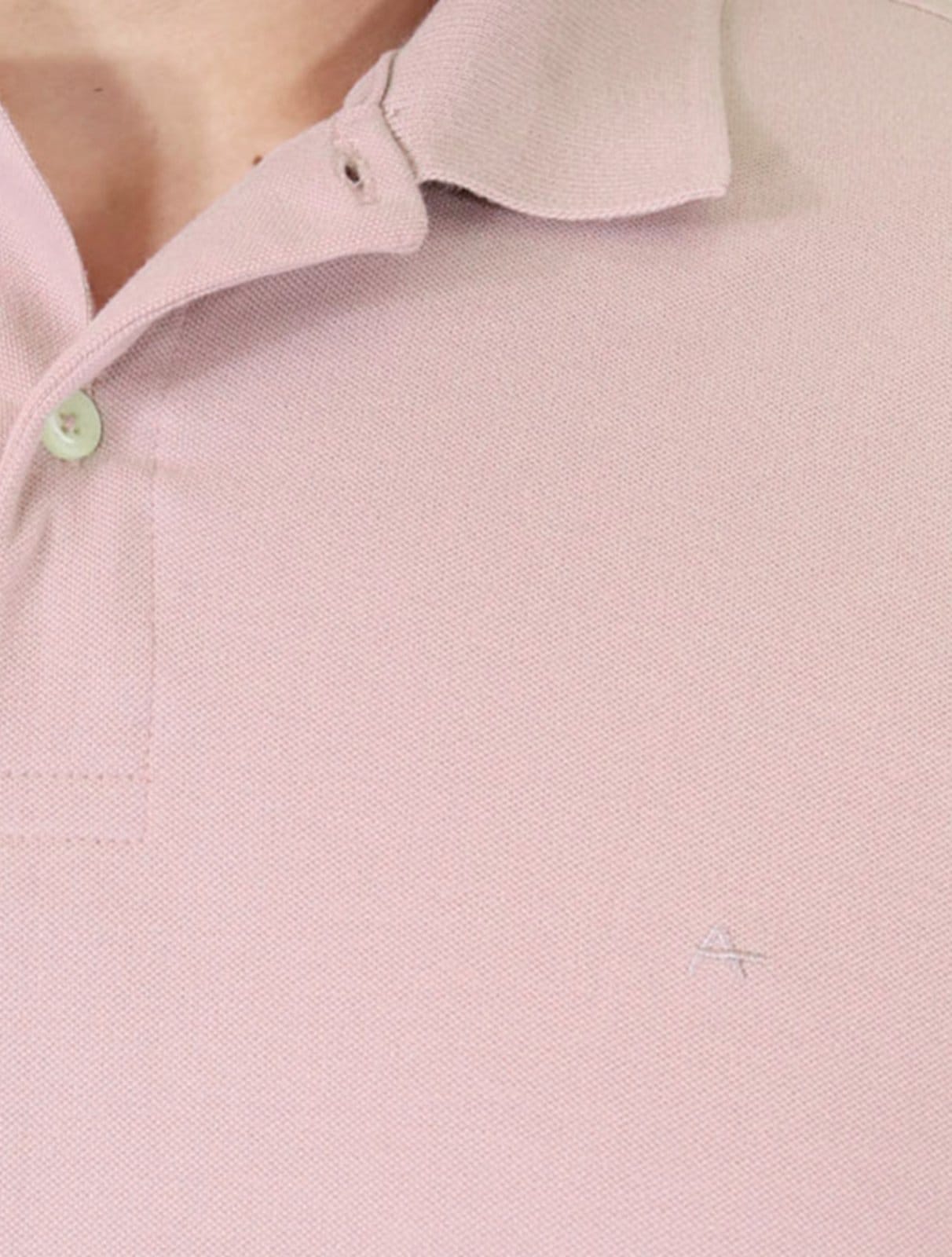 Vista 2 Polo Aramis Masculina Basic Piquet Mono Claro Aramis rosa