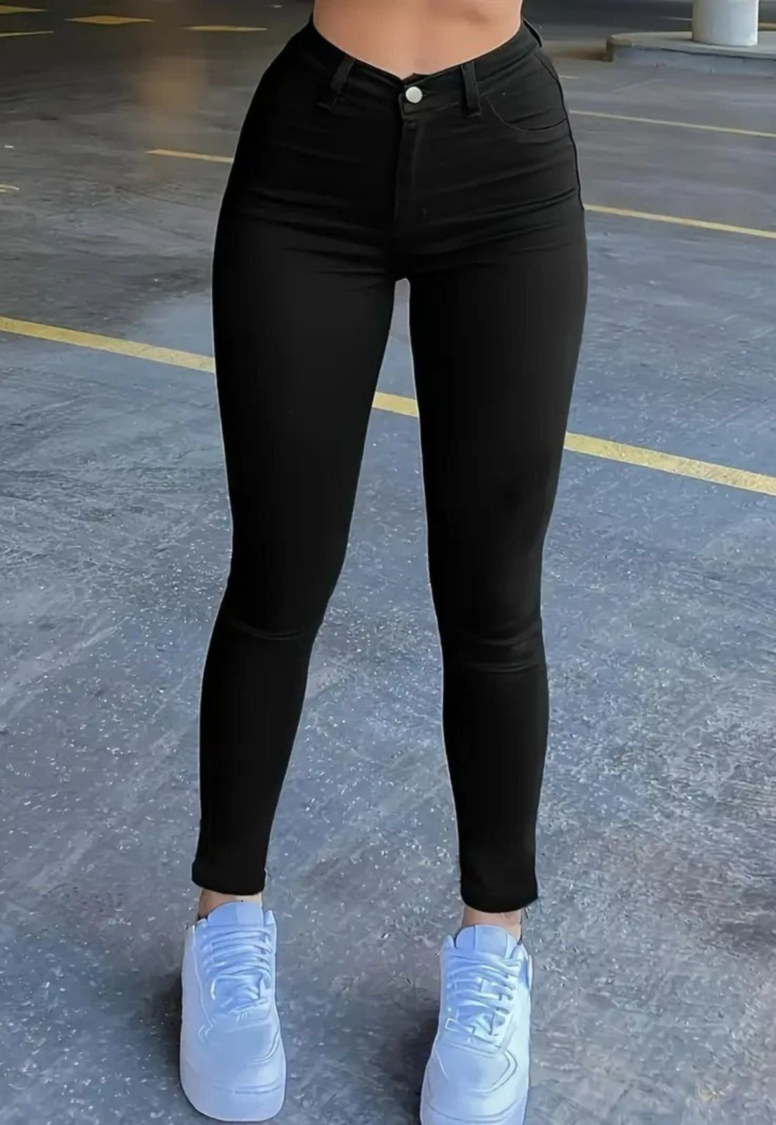 Vista principal Calça Feminina Tex Jeans Skinny Preta TEX JEANS preto