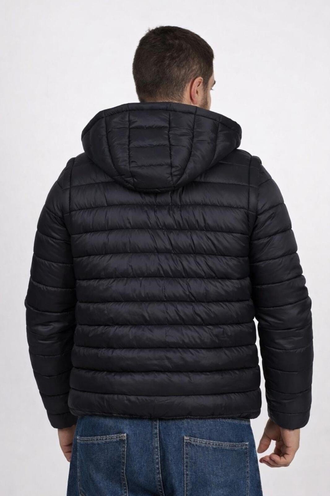 Vista 2 Jaqueta Masculina Sh Fashion Plus Size Vira Colete Inverno Cor SH FASHION preto