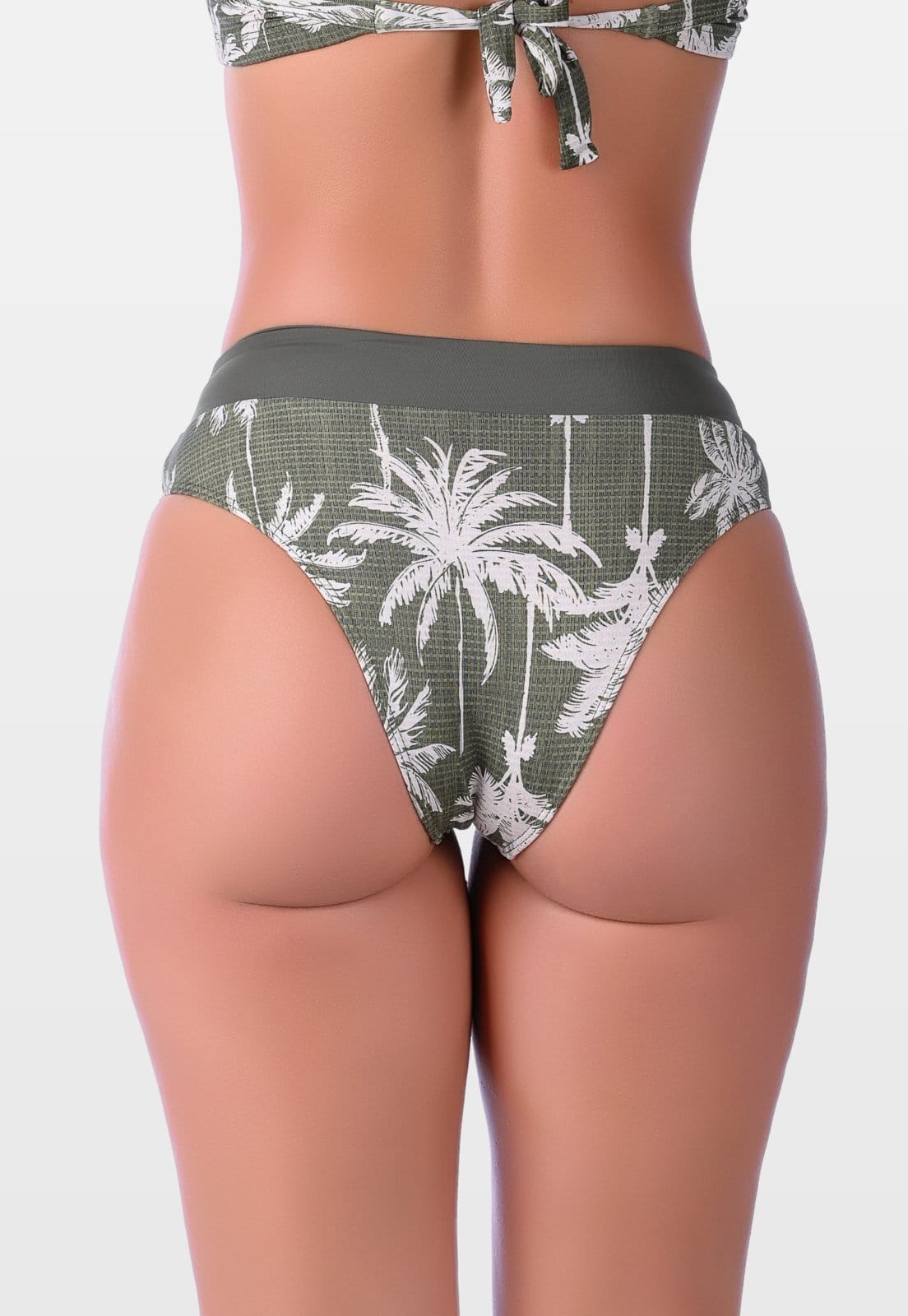 Vista 2 Calcinha Summer Soul Cintura Baixa Com Faixa e Fivela Coqueiro Verde Summer Soul estampado/verde verde