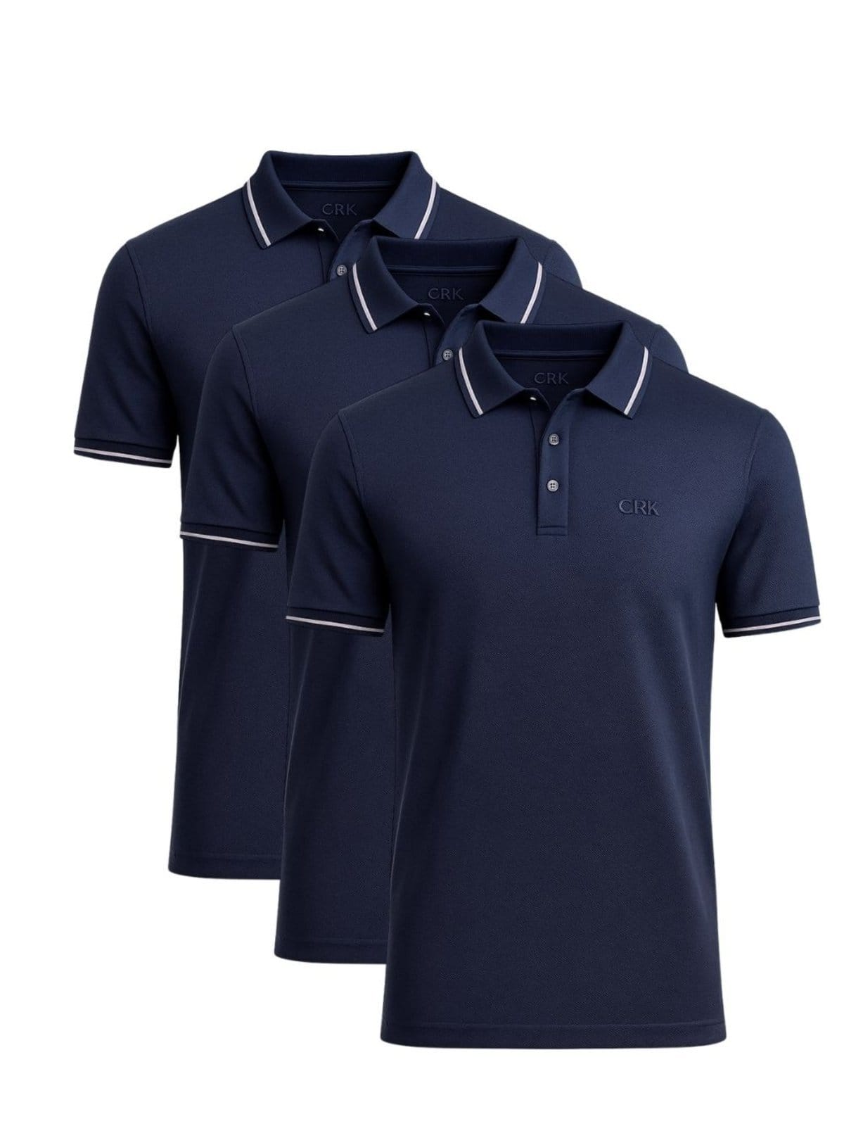 Kit 3 Camisas Polo Masculina Básica Crocker - 50727