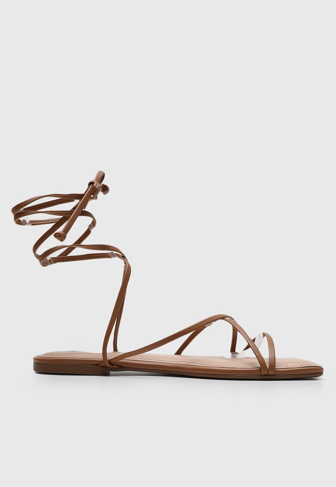 Vista 2 Rasteira Via Uno Tiras VIA UNO caramelo