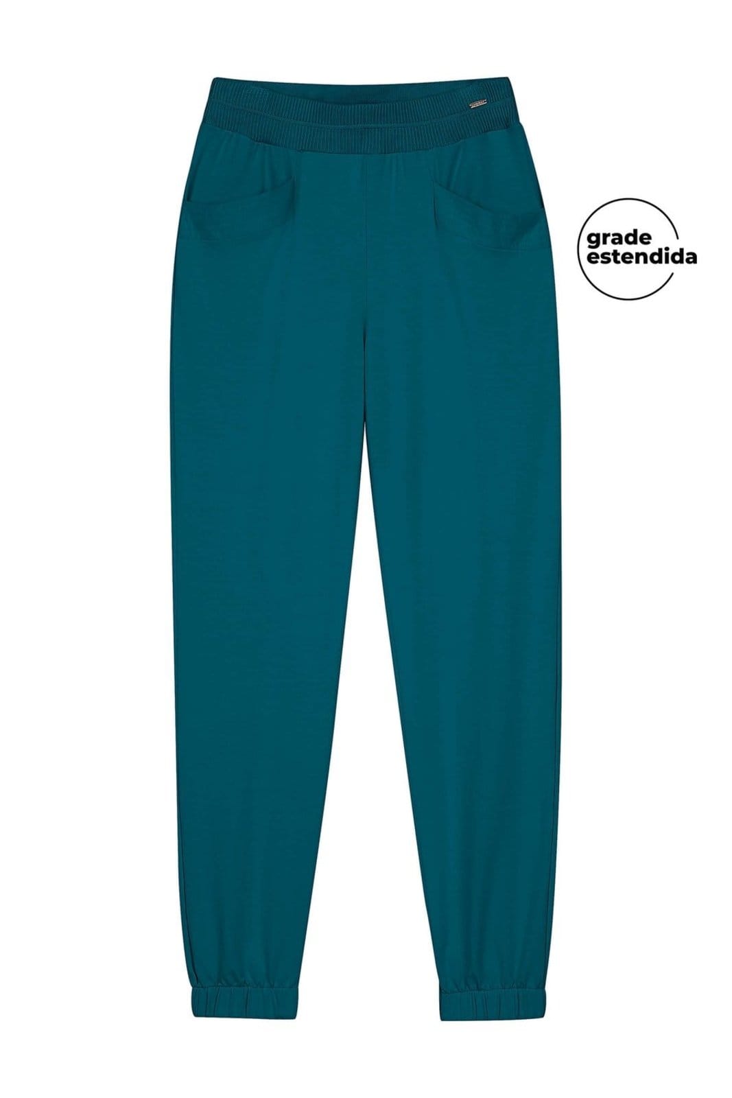Vista principal Calça Jogger Feminina Com Bolsos Marialícia Marialícia verde