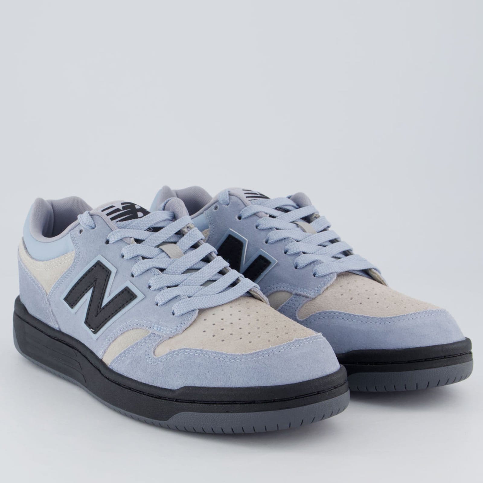 Vista 2 Tênis New Balance 480 Low e Cinza New Balance azul