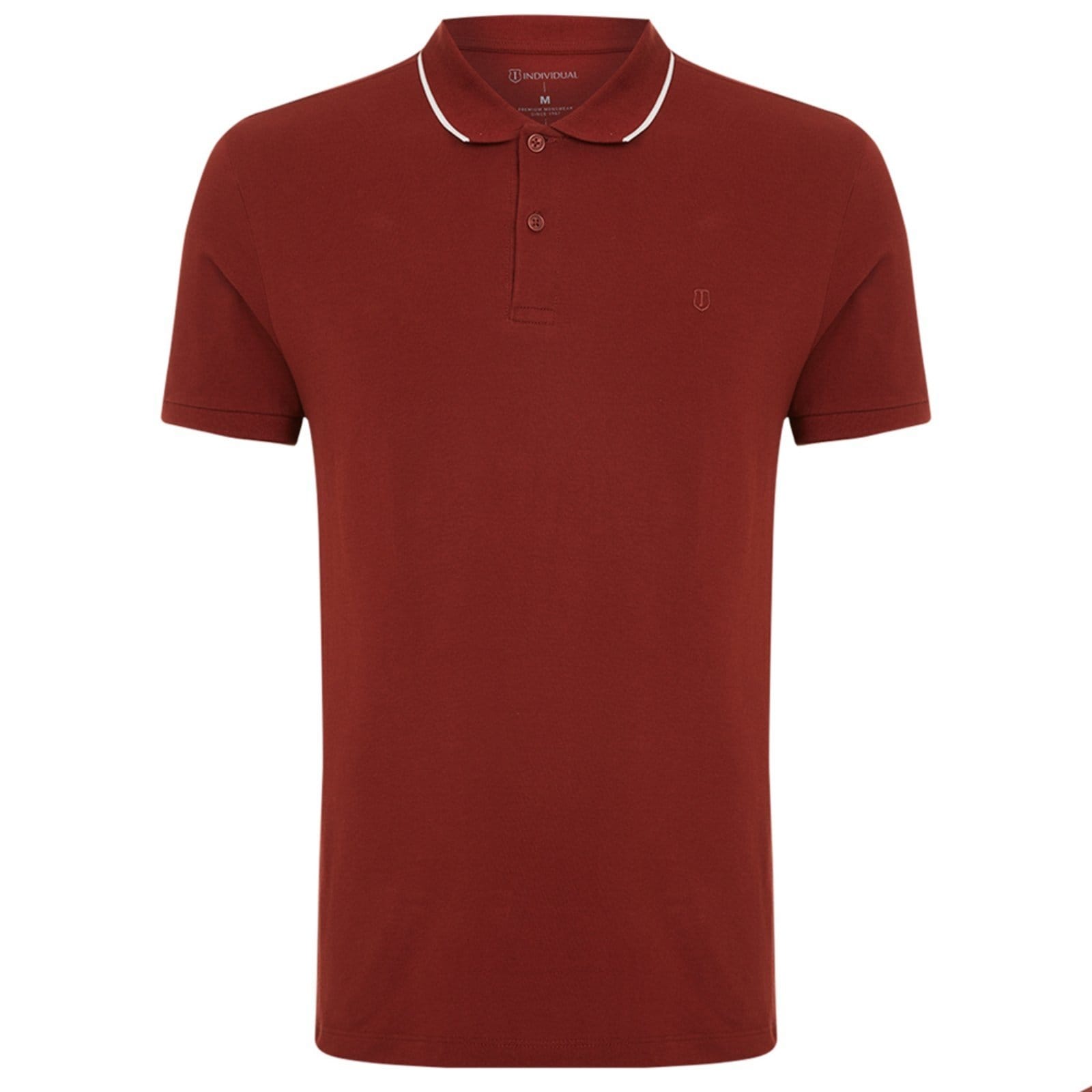 Vista principal Camisa Polo Individual Basic Slim Ou25 Masculino Individual laranja