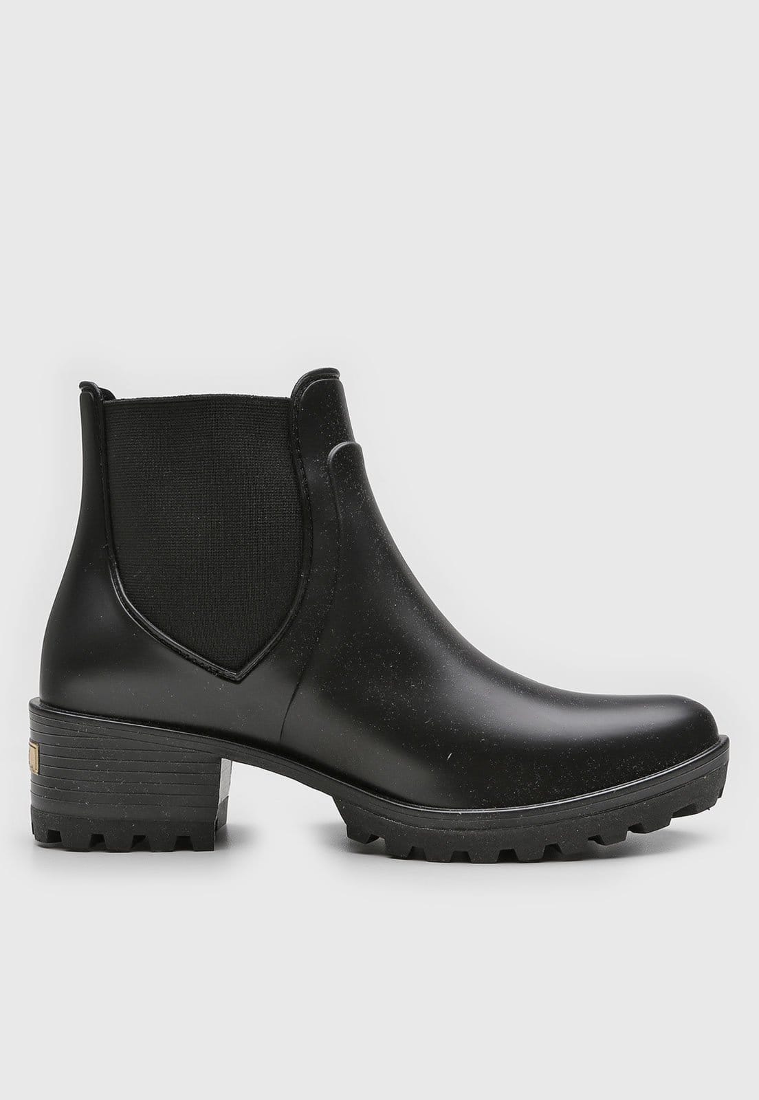 Vista 2 Bota Chelsea Colcci Tratorada Preta Colcci preto