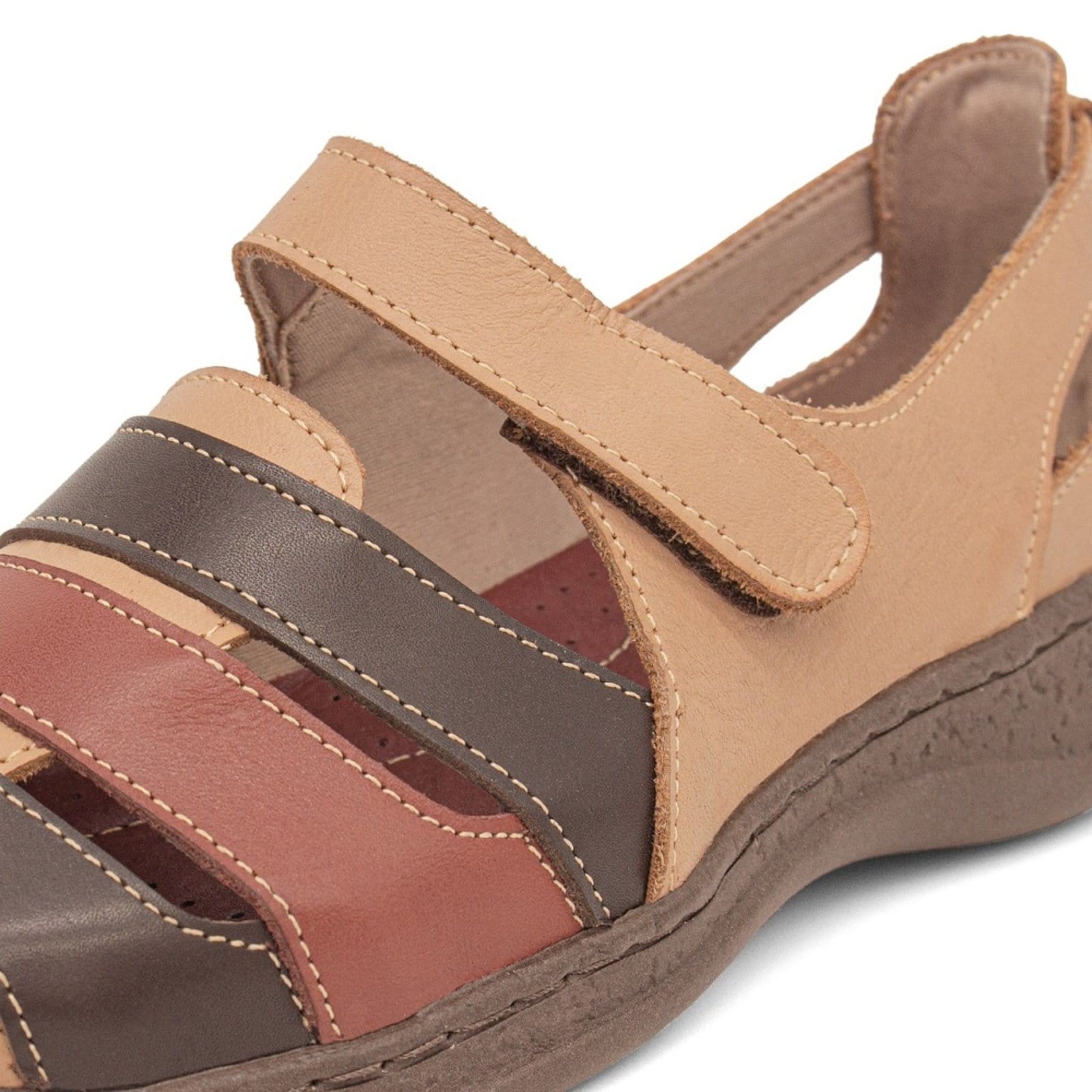 Vista 2 Papete Feminina Ortopédica Anatômica Calçar Confort Macio Antistress Nine4 bege/nude