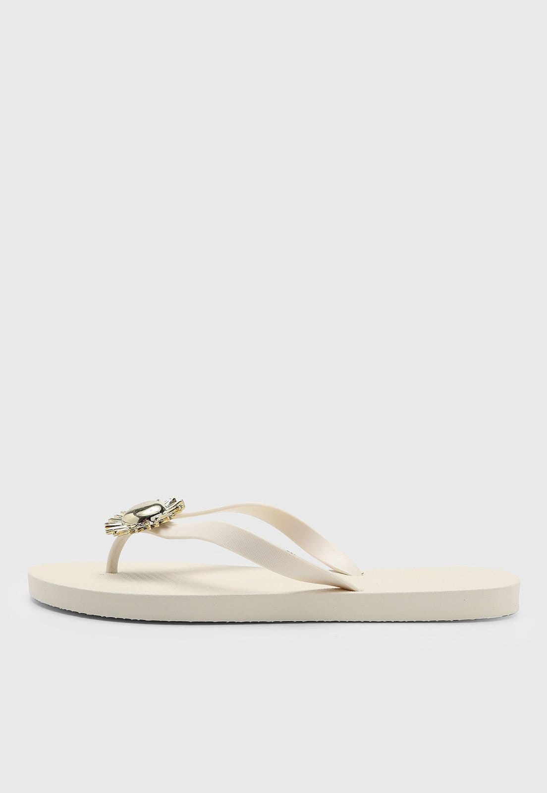 Vista 2 Chinelo Dedo Feminino Brizza Arezzo Sol Off-White Brizza Arezzo off-white white