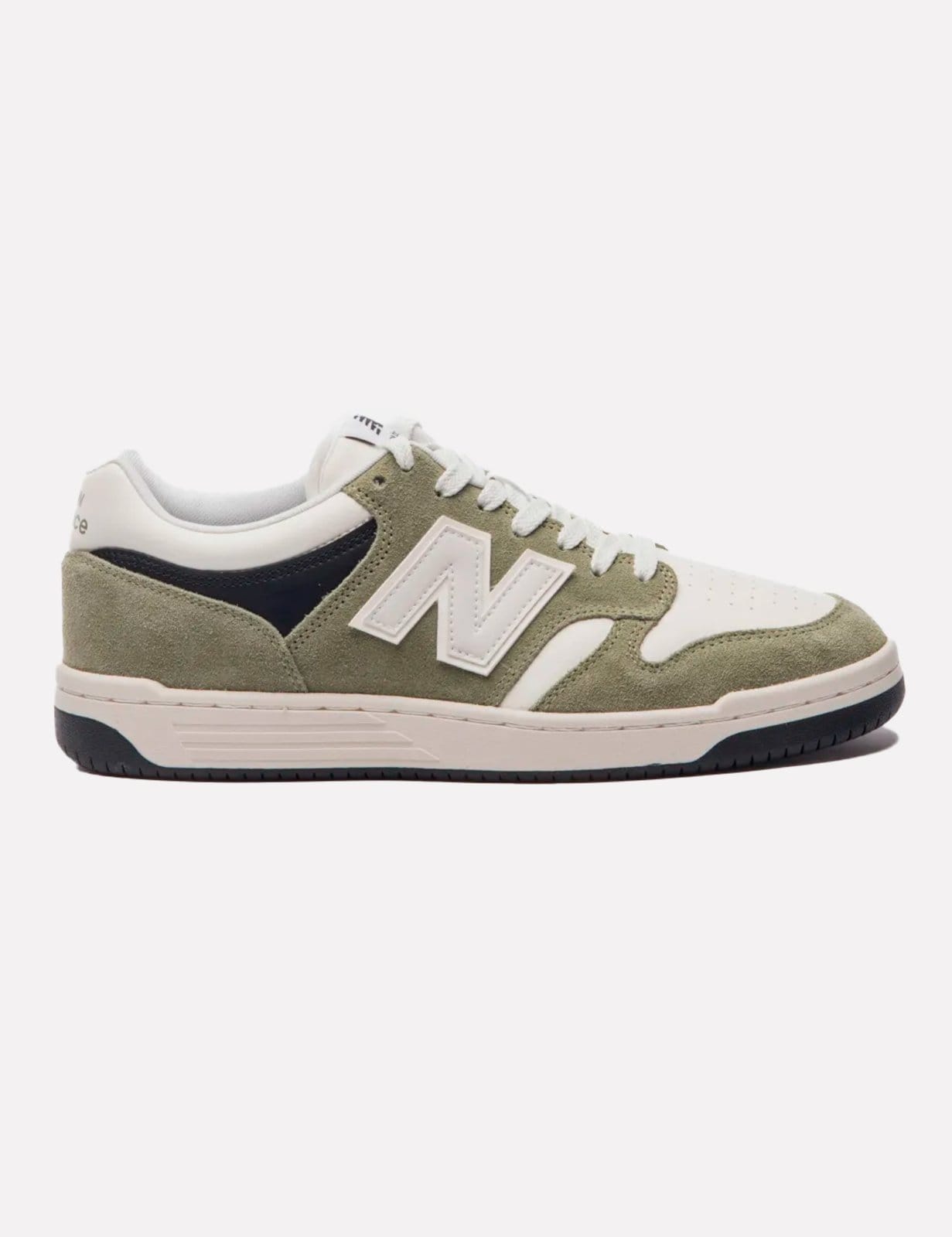 Vista principal Tênis New Balance 480L Musgo/Branco New Balance verde