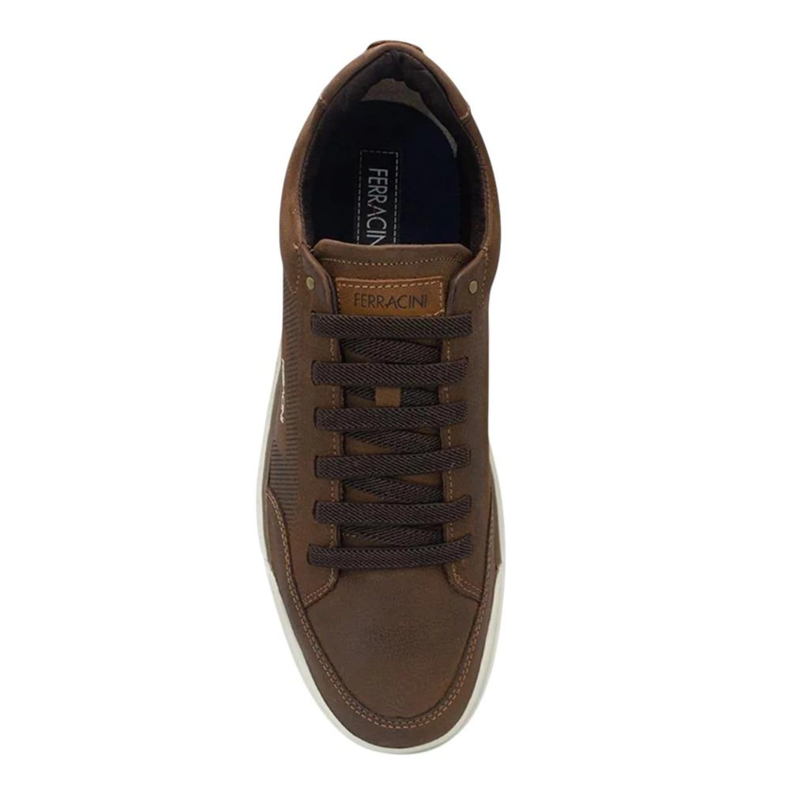Vista 2 Tênis Sapatênis Ferracini Star Nobuck Couro Chocolate FERRACINI marrom