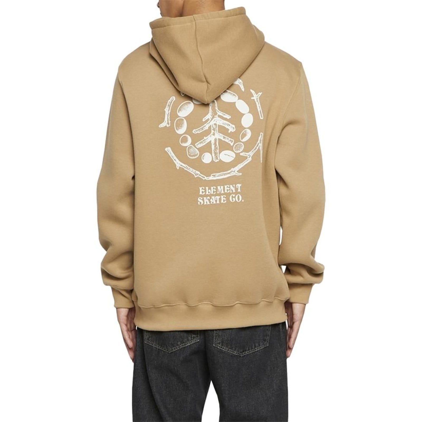 Vista 2 Moletom Element Canguru Finding Hoody 305G WT24 Caqui Element bege caqui