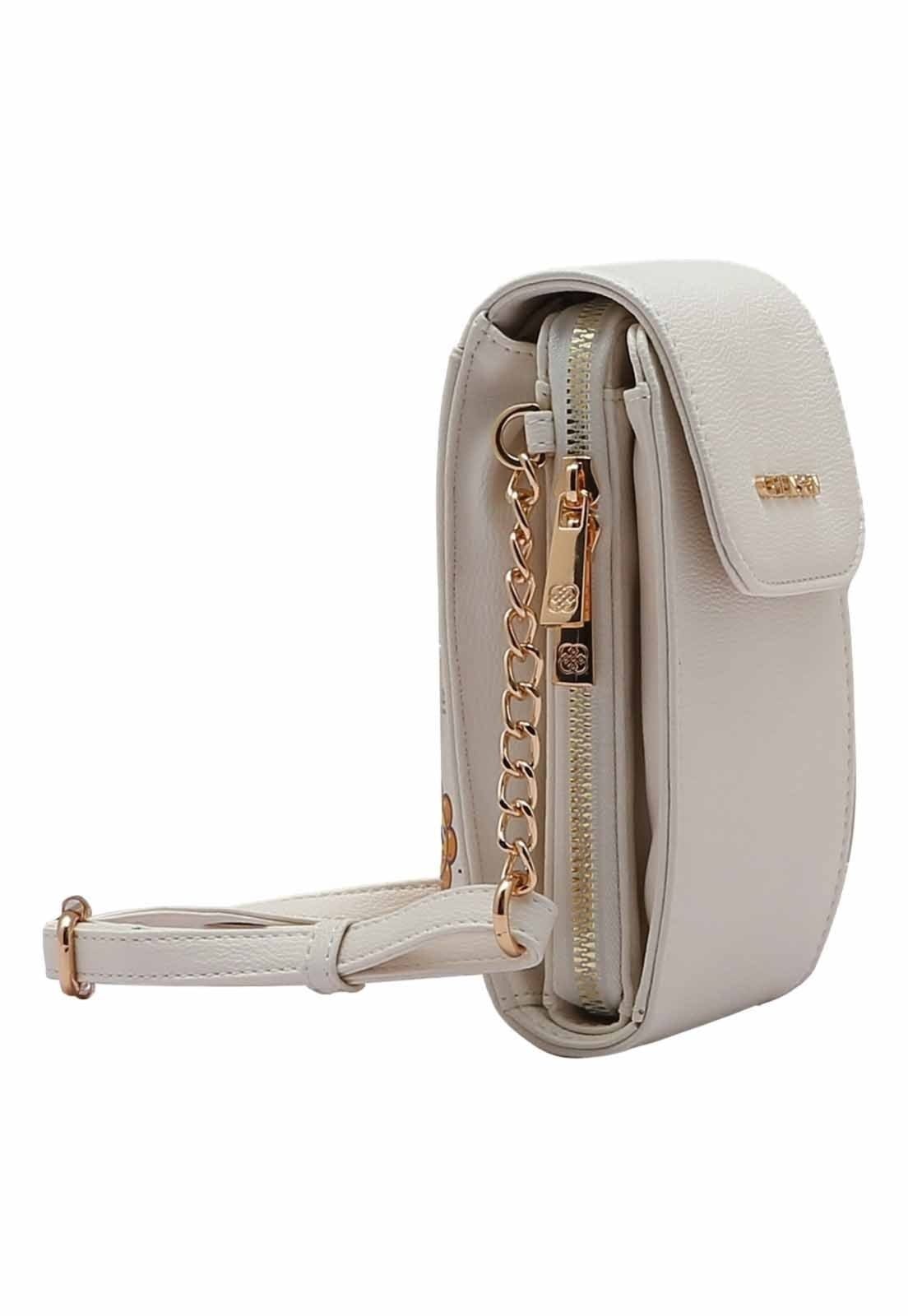 Vista 2 Bolsa Feminina Chenson Original Transversal Off-White 3484935 Chenson off-white white