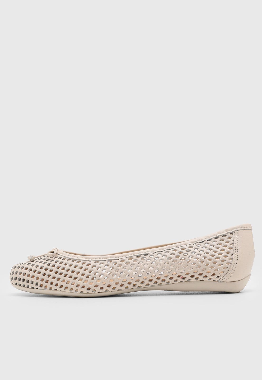 Vista principal Sapatilha Feminina Bottero Recortes Vazados Laço Off-white Bottero off-white white