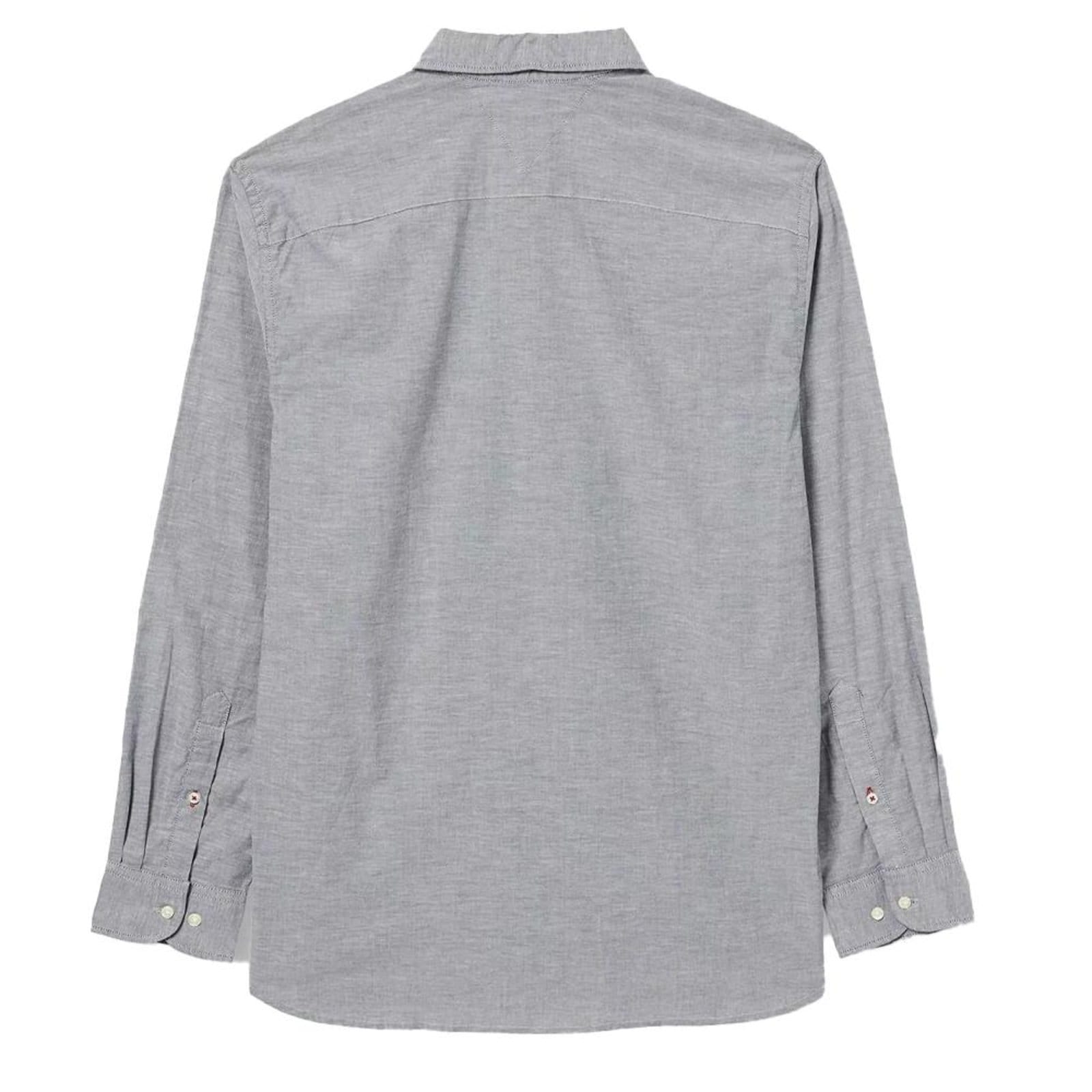 Vista 2 Camisa Social Manga Longa Tommy Hilfiger 1985 Flex Oxford Tommy Hilfiger cinza