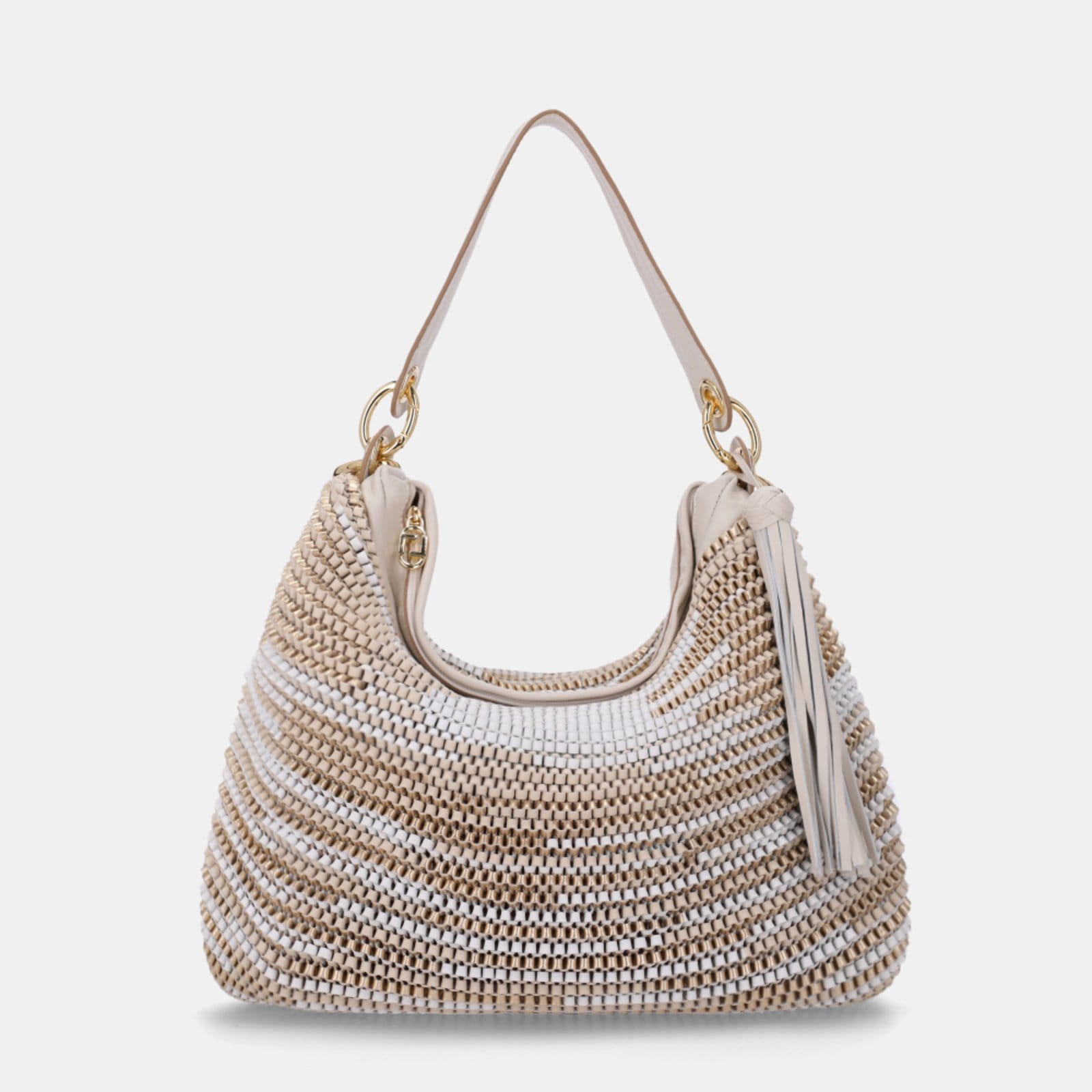 Bolsa Hobo Grande Tear Panna - 2000331 Luz Da Lua Off-white