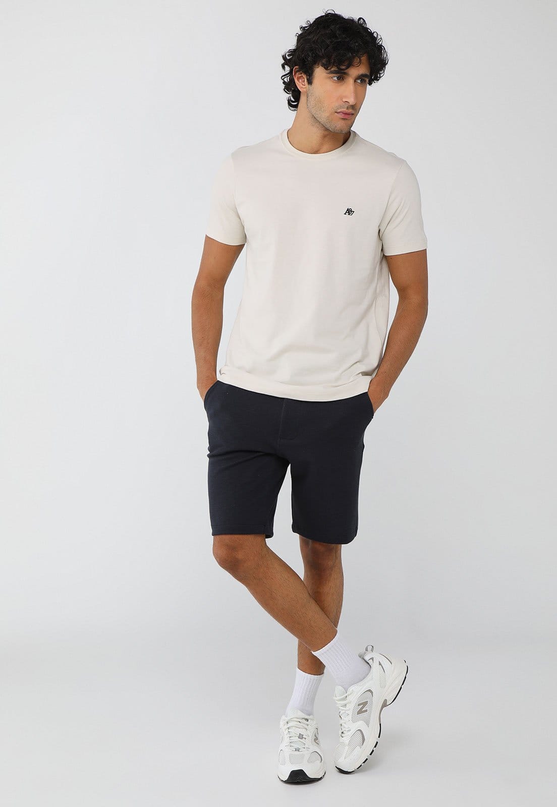 Vista 2 Bermuda Masculina Aeropostale Cintura Média Preta Aeropostale preto