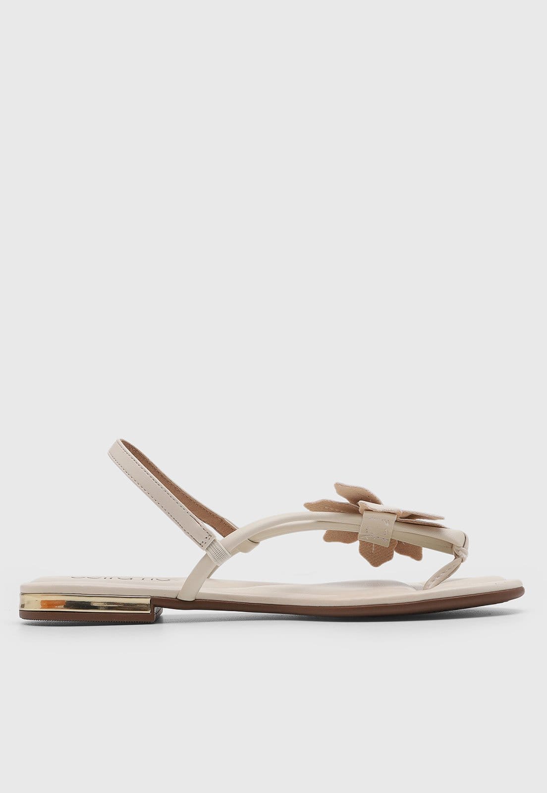 Vista 2 Rasteira Feminina Beira Rio Flor Off-White BEIRA RIO off-white white