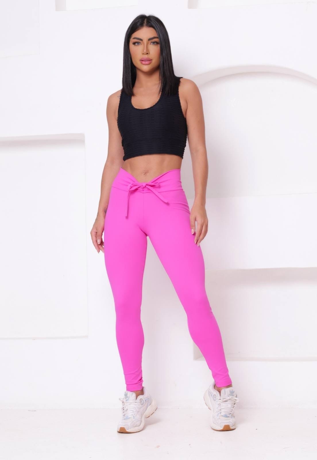 Vista 2 Calça Legging Fitness Feminina CCW CENTRAL Confortável e Estilosa CCW CENTRAL CAPITAL WEAR rosa