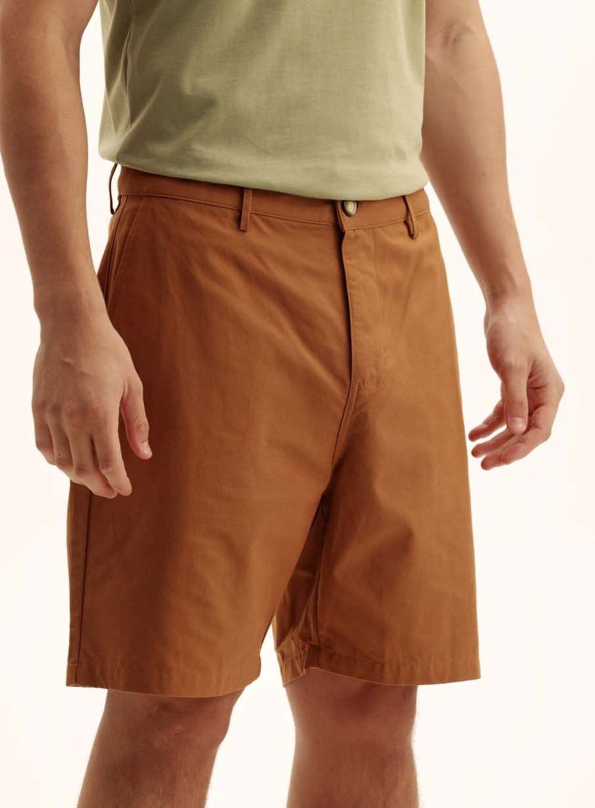 Vista principal Bermuda Masculina Alfaiataria - Luke Triton Evermore Triton marrom