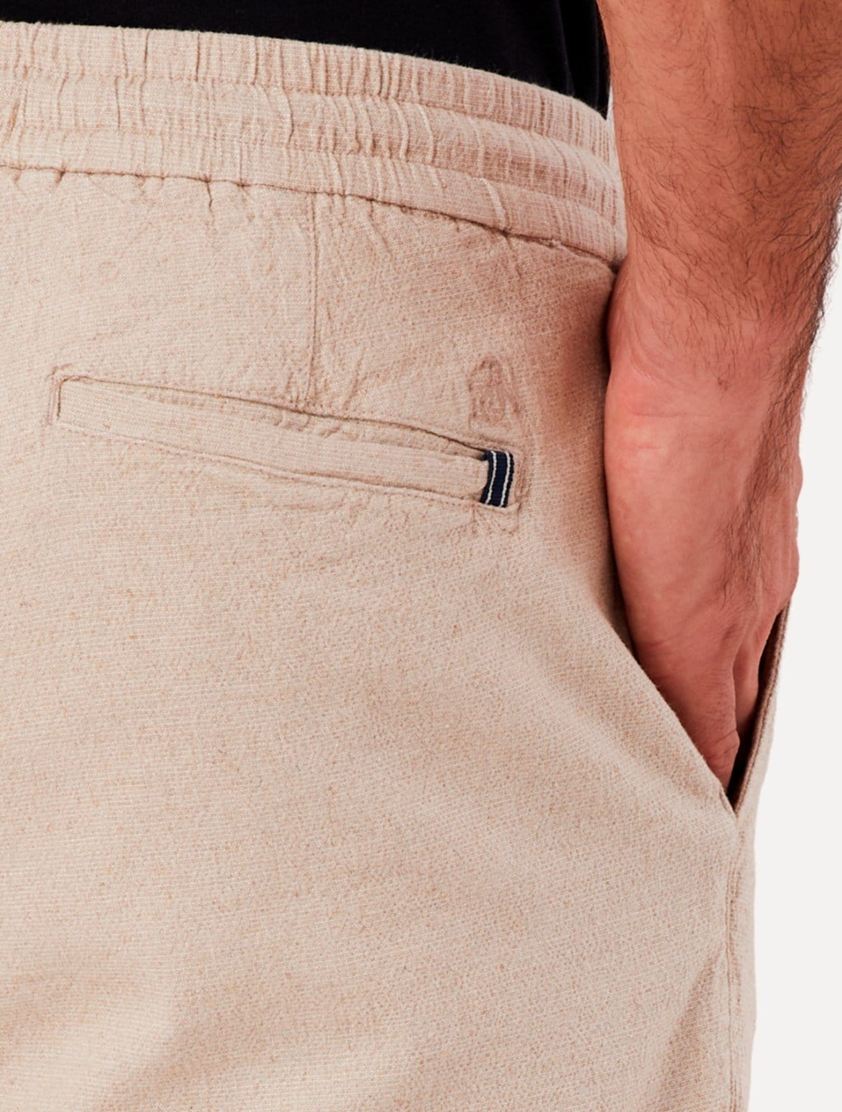 Vista 2 Bermuda Original Penguin Masculina Regular Chino Linho Areia Mescla Original Penguin bege