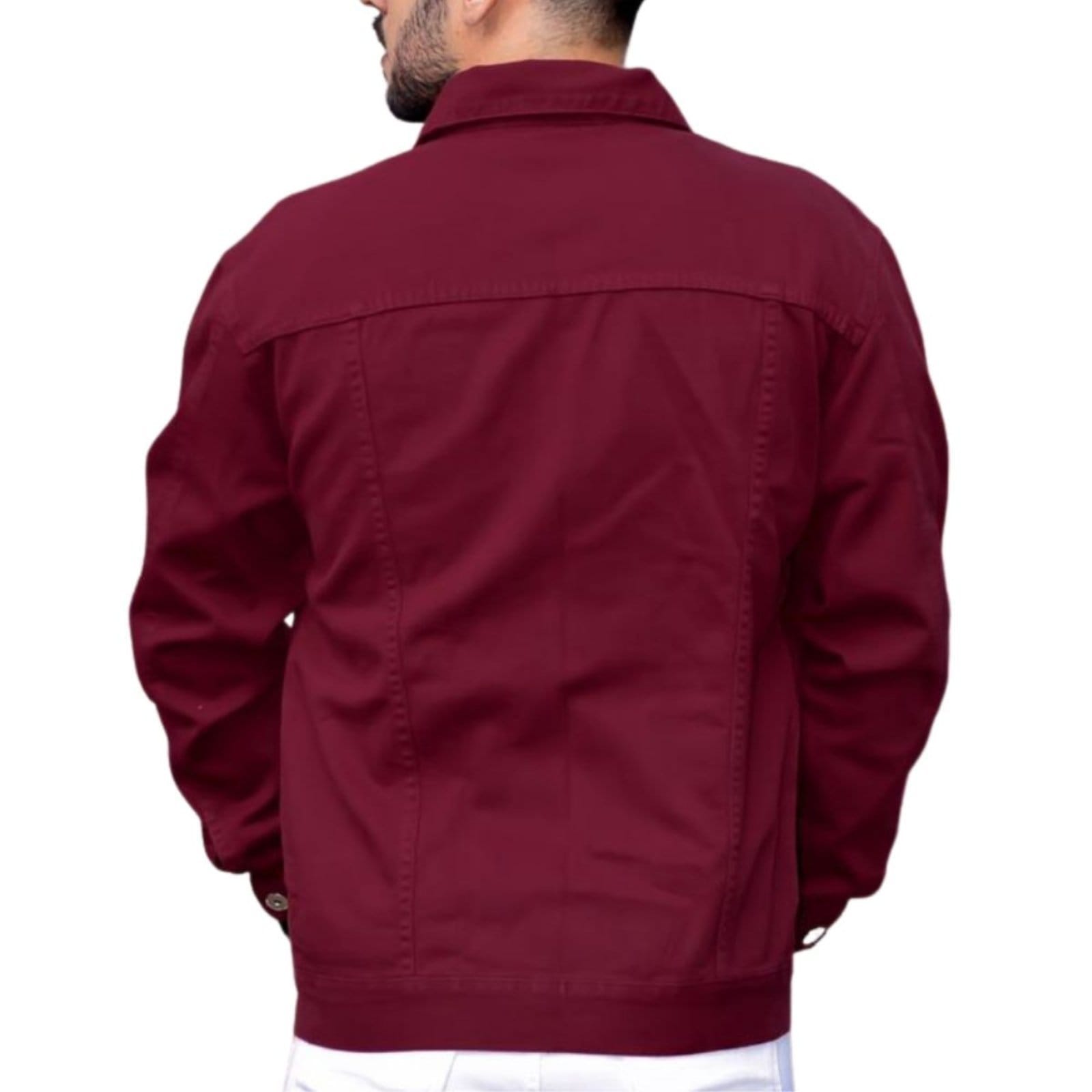 Vista 2 Jaqueta Masculina Alleppo Jeans Sarja Alleppo Jeans vinho