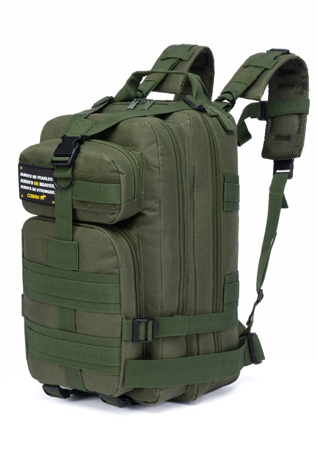 Vista 2 Mochila Bolsa Tática Estilo Militar Espaçosa Resistente COBAN verde militar