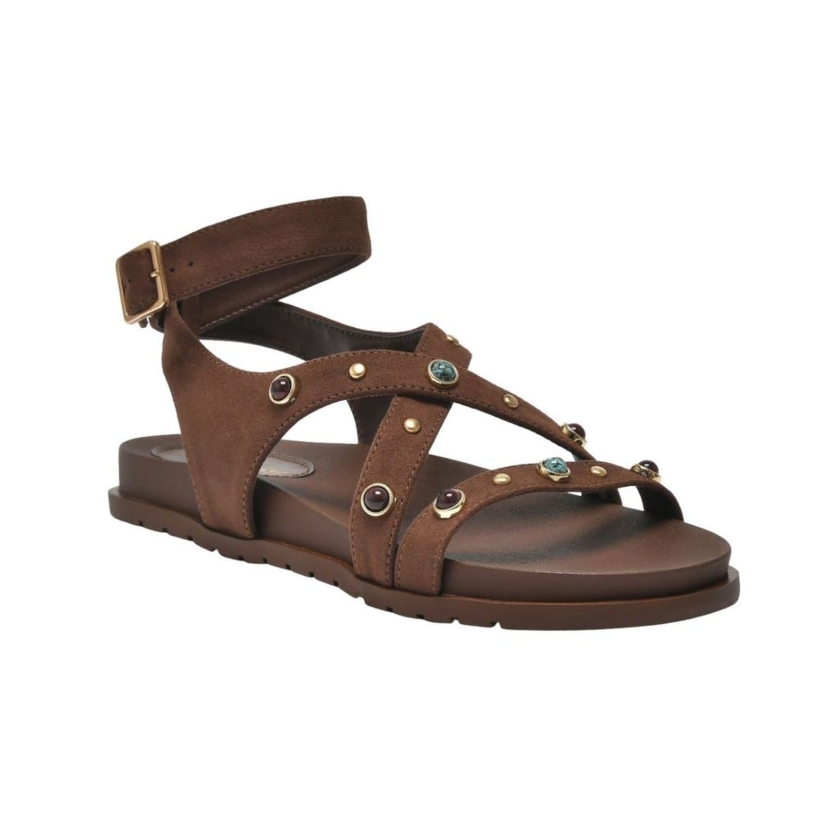 Vista 2 Sandalia Fem Papete Via Marte 174-016-01 VIA MARTE marrom