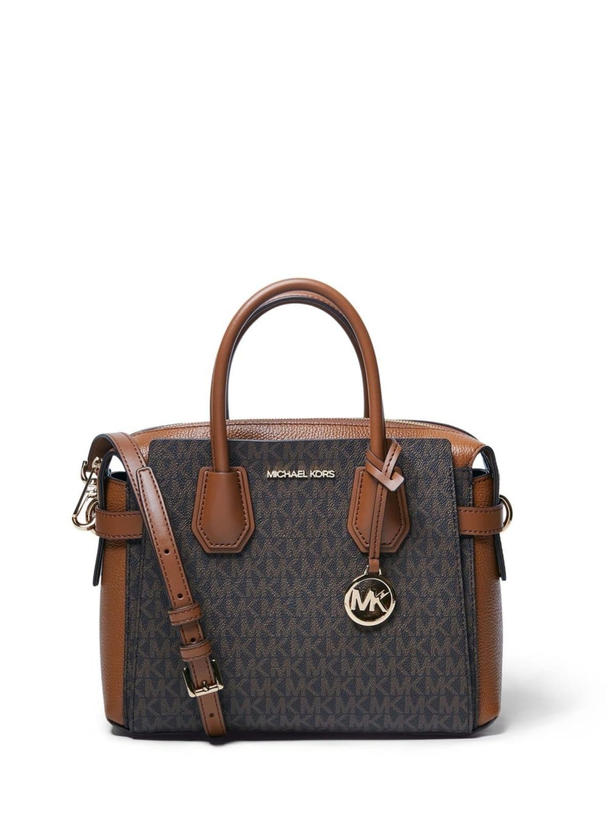 Vista principal Bolsa De Ombro Mercer Logo Pequena 35F2GM9S1B200 Michael Kors marrom
