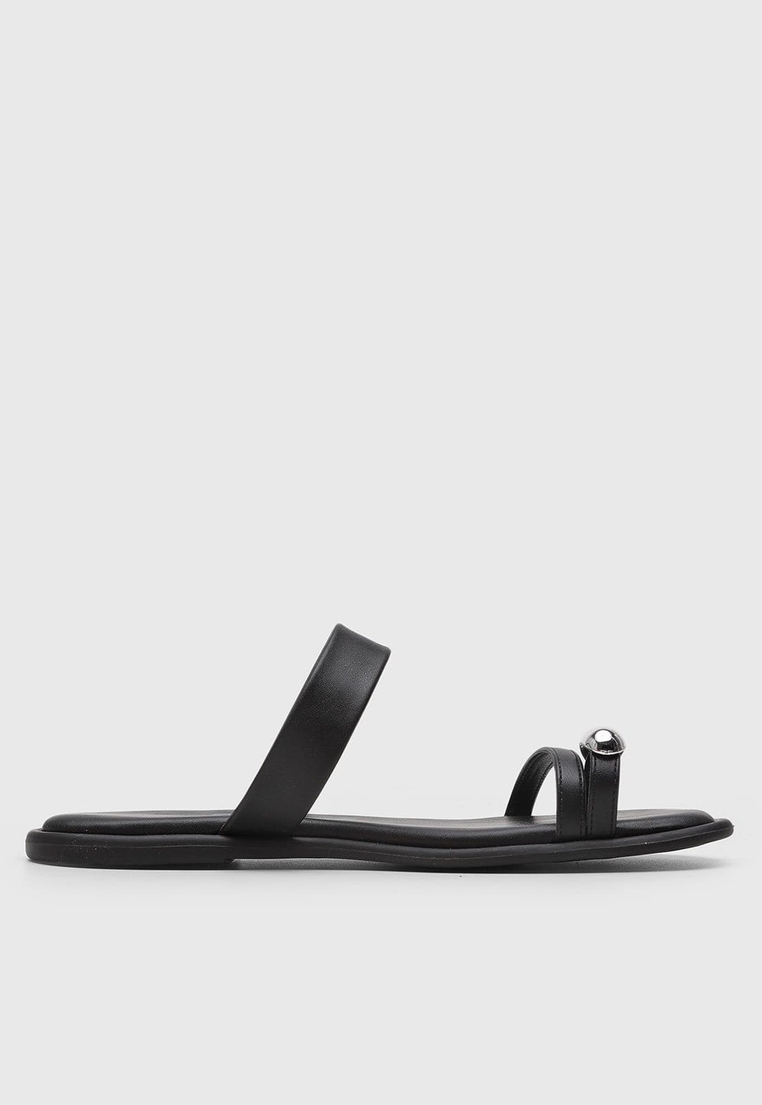 Vista 2 Rasteira Feminina Colcci Detalhe Metalizado Preta Colcci preto