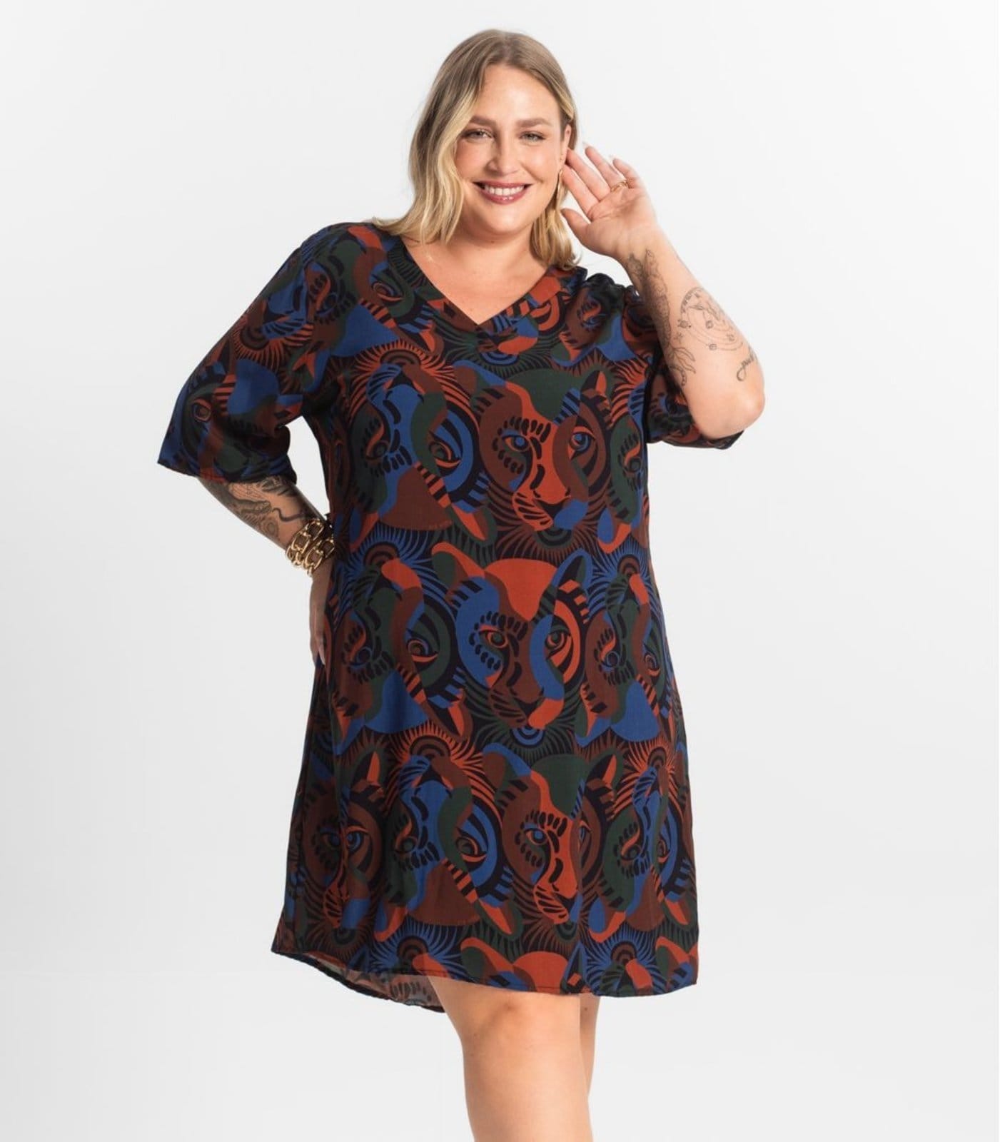 Vista 2 Vestido Curto Secret Glam Secret Glam azul