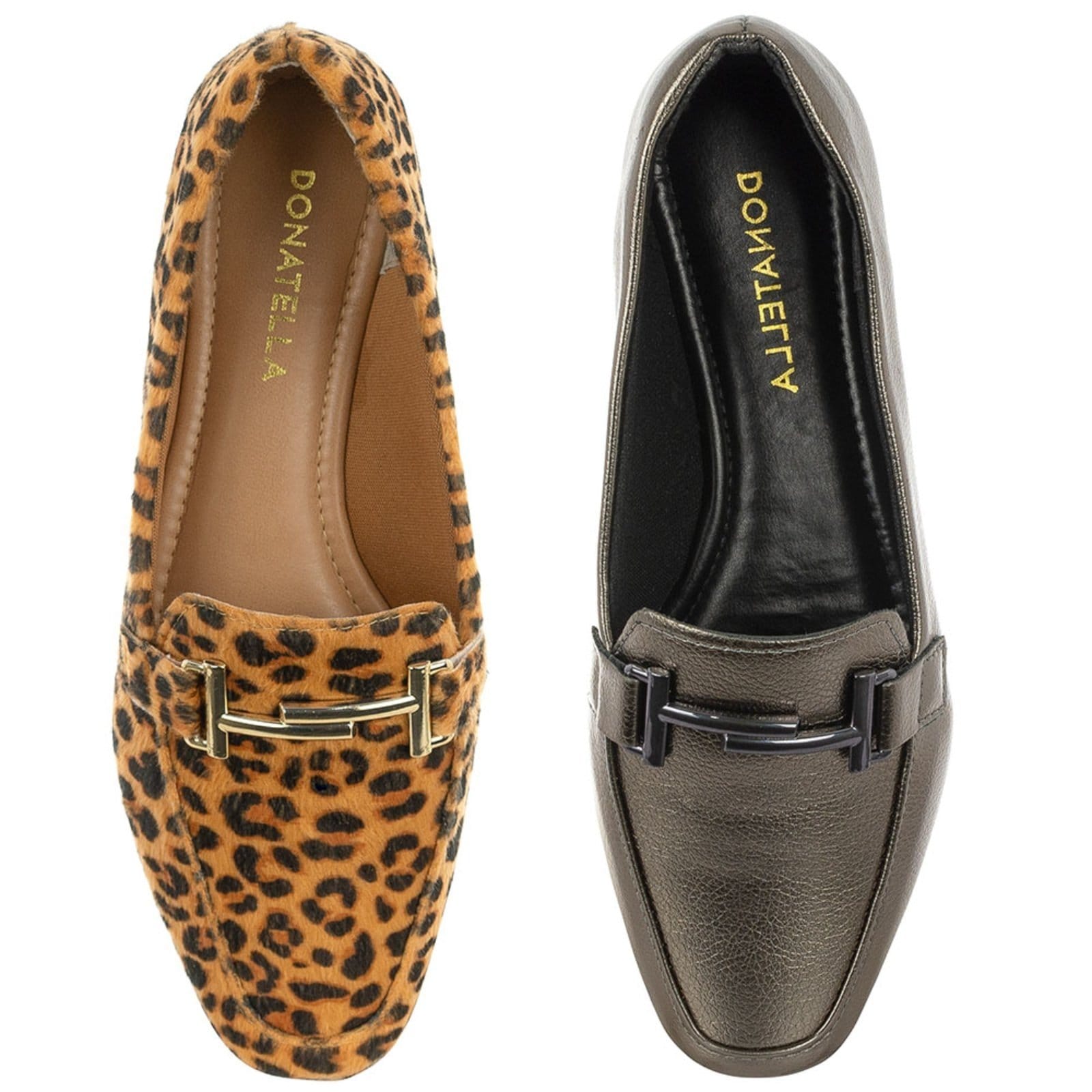 Kit 2 Pares Sapato Feminino Mocassim CM Calçados Bico Quadrado Confort e