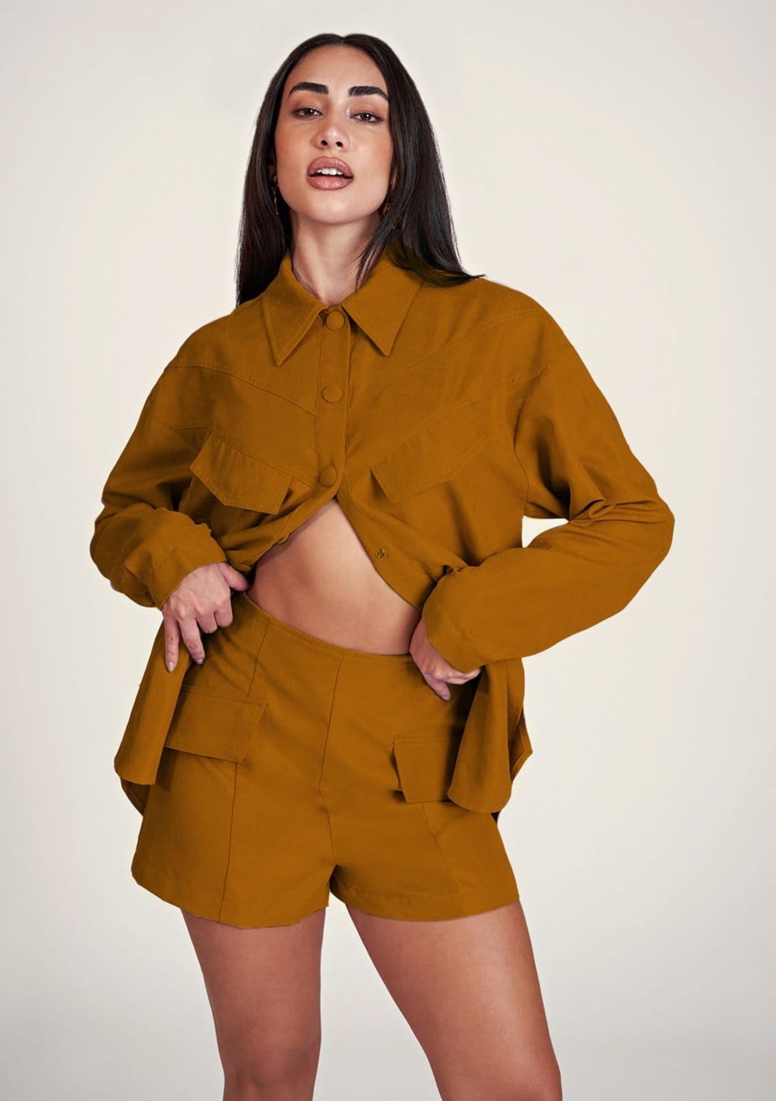 Shorts Zinco Linha A Com Lapela