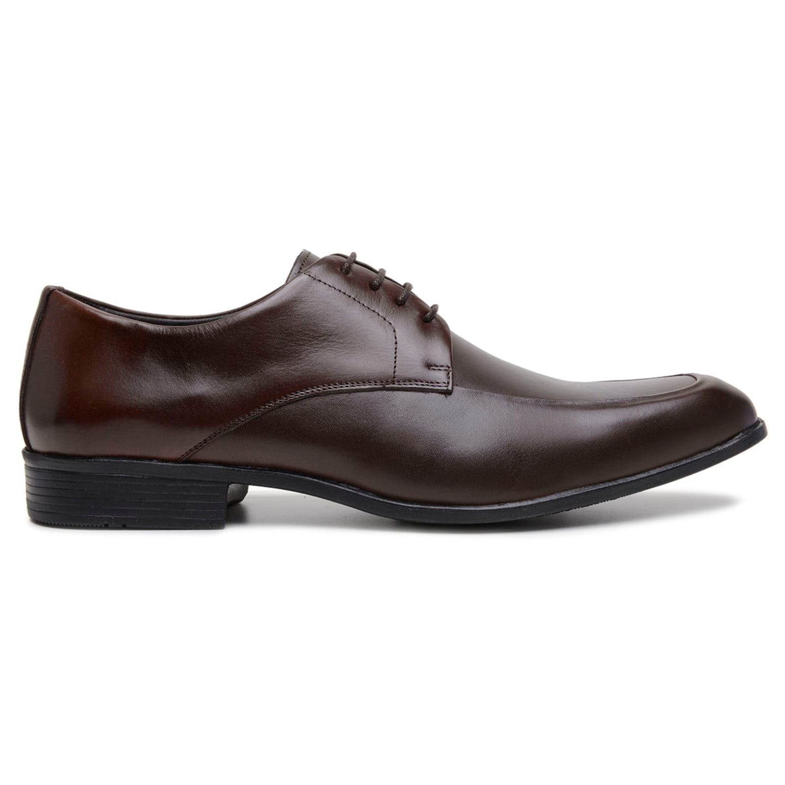 Vista 2 Sapato Masculino Veritimo Social Amarrar Em Couro Mocassim Brogue Conforto Veritimo café