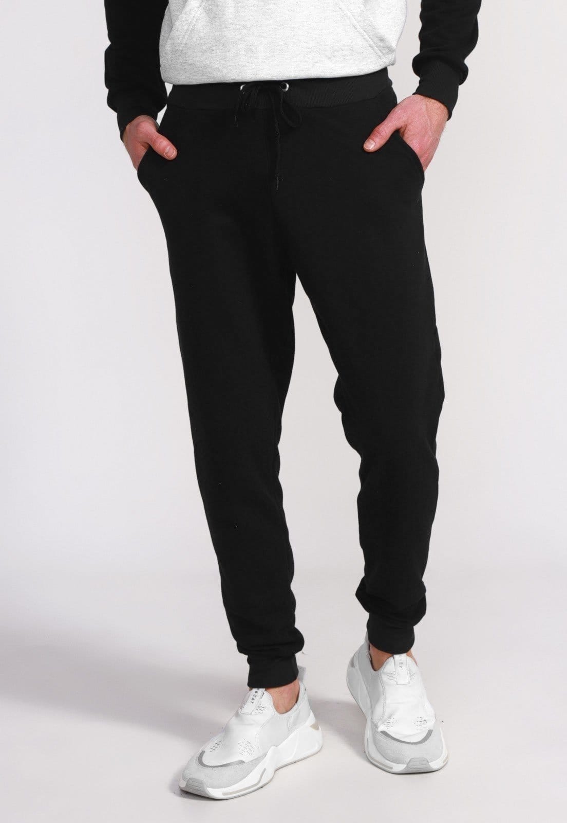 Vista 2 Kit 2 Calças Masculinas Moletom Lisas Benellys Básicas e Claro Benellys cinza/preto