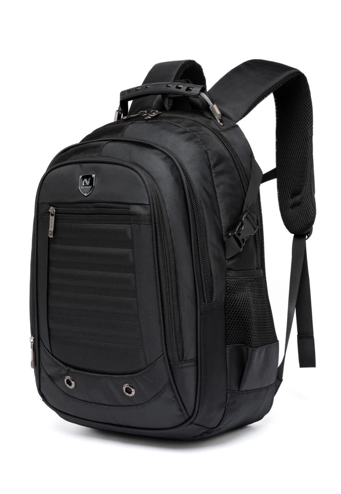 Vista 2 Mochila Casual Bolsa Resistente Masculina Notebook Trabalho Nytron preto