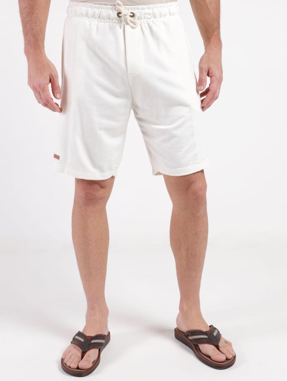 Vista principal Bermuda Malha Elétron Masculina AREIA Elétron amarelo