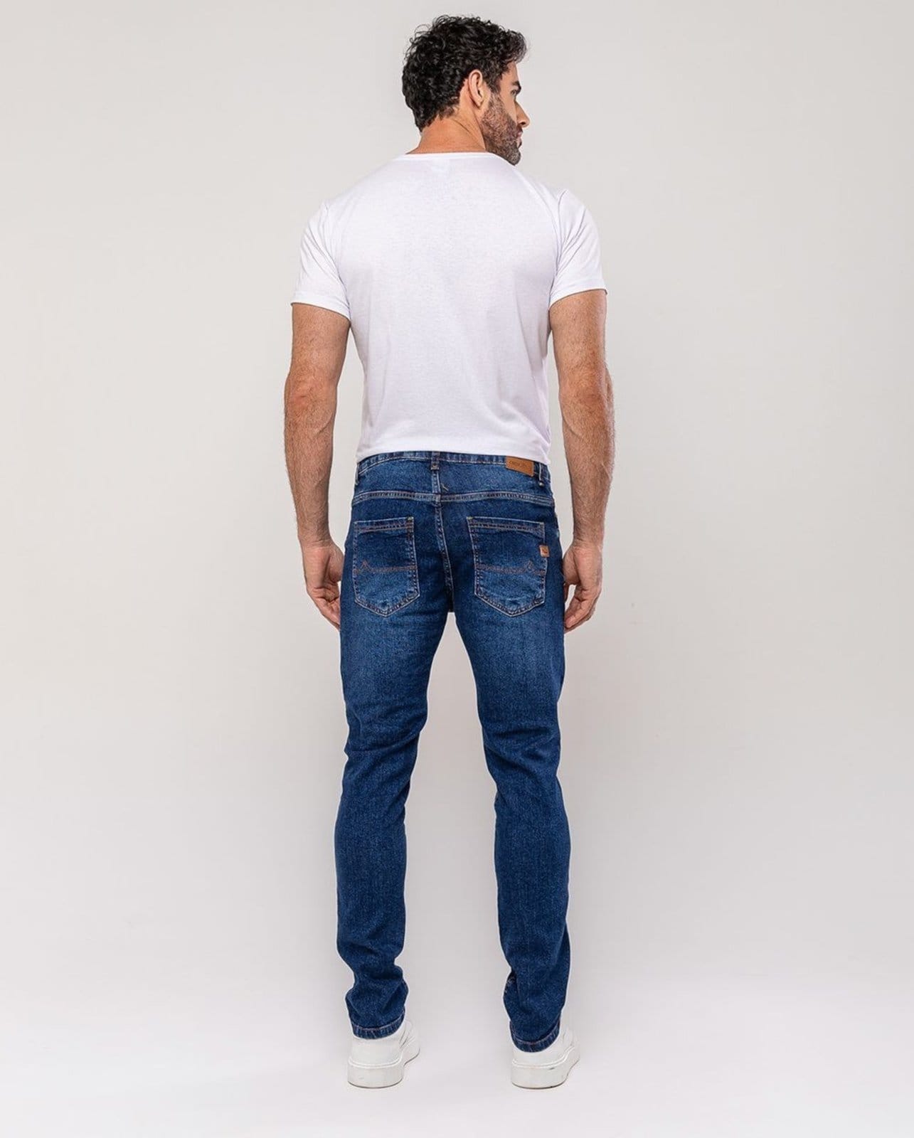 Vista 2 Calça Slim Fit Masculina 25158 Escura Consciência jeans