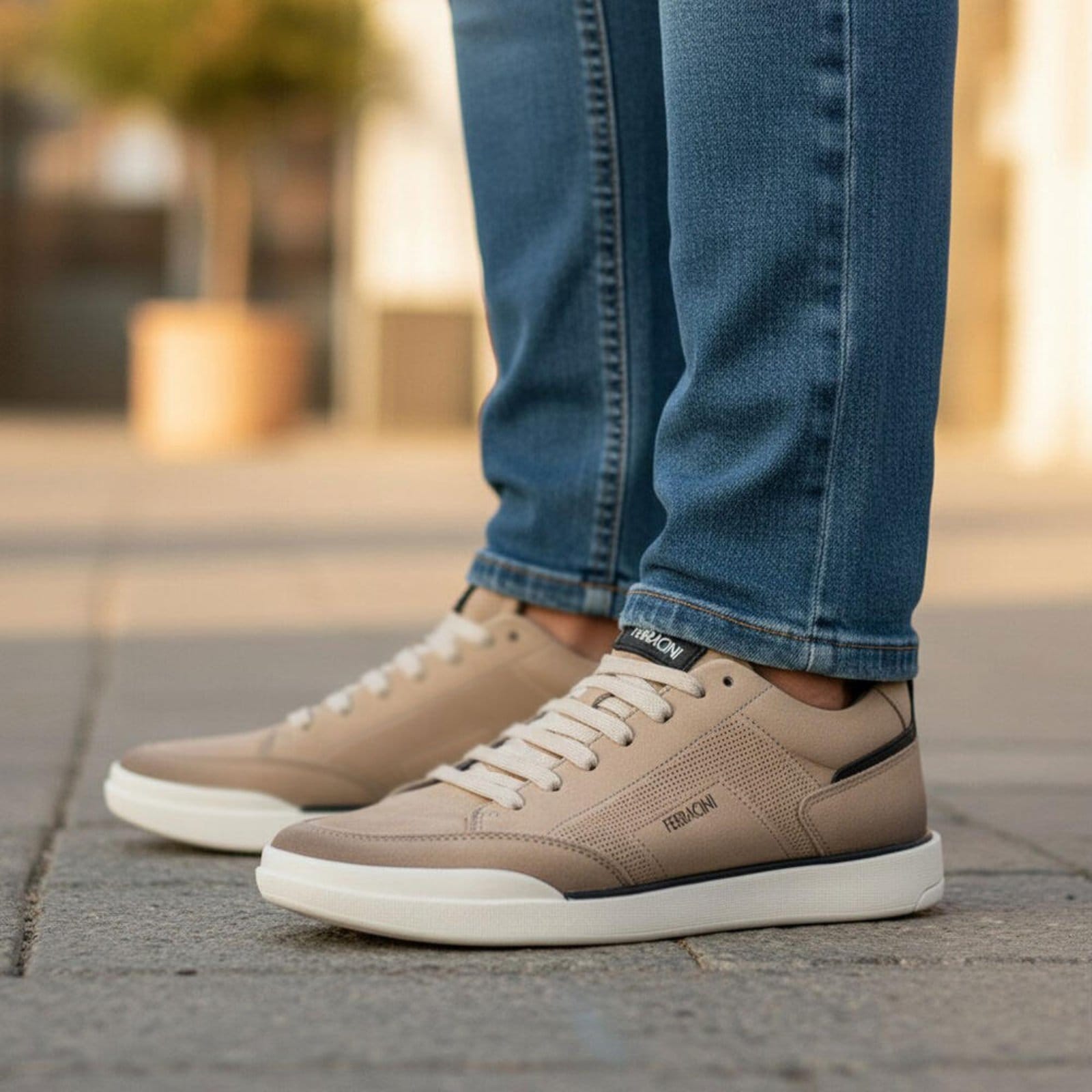 Vista 2 Sapatênis Masculino Star Ferracini 1062 A0781062 FERRACINI bege