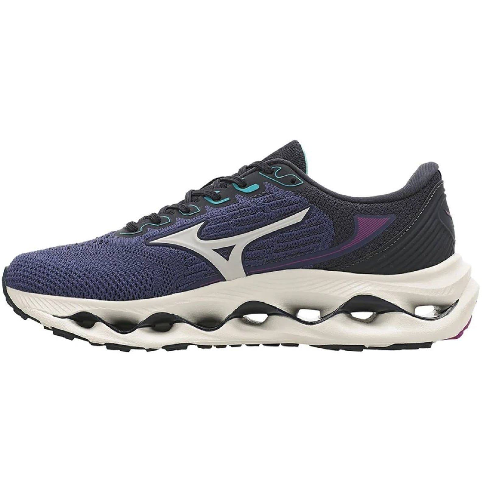 Vista 2 Tênis Mizuno Wave Legend 4 - Feminino Escuro Mizuno azul