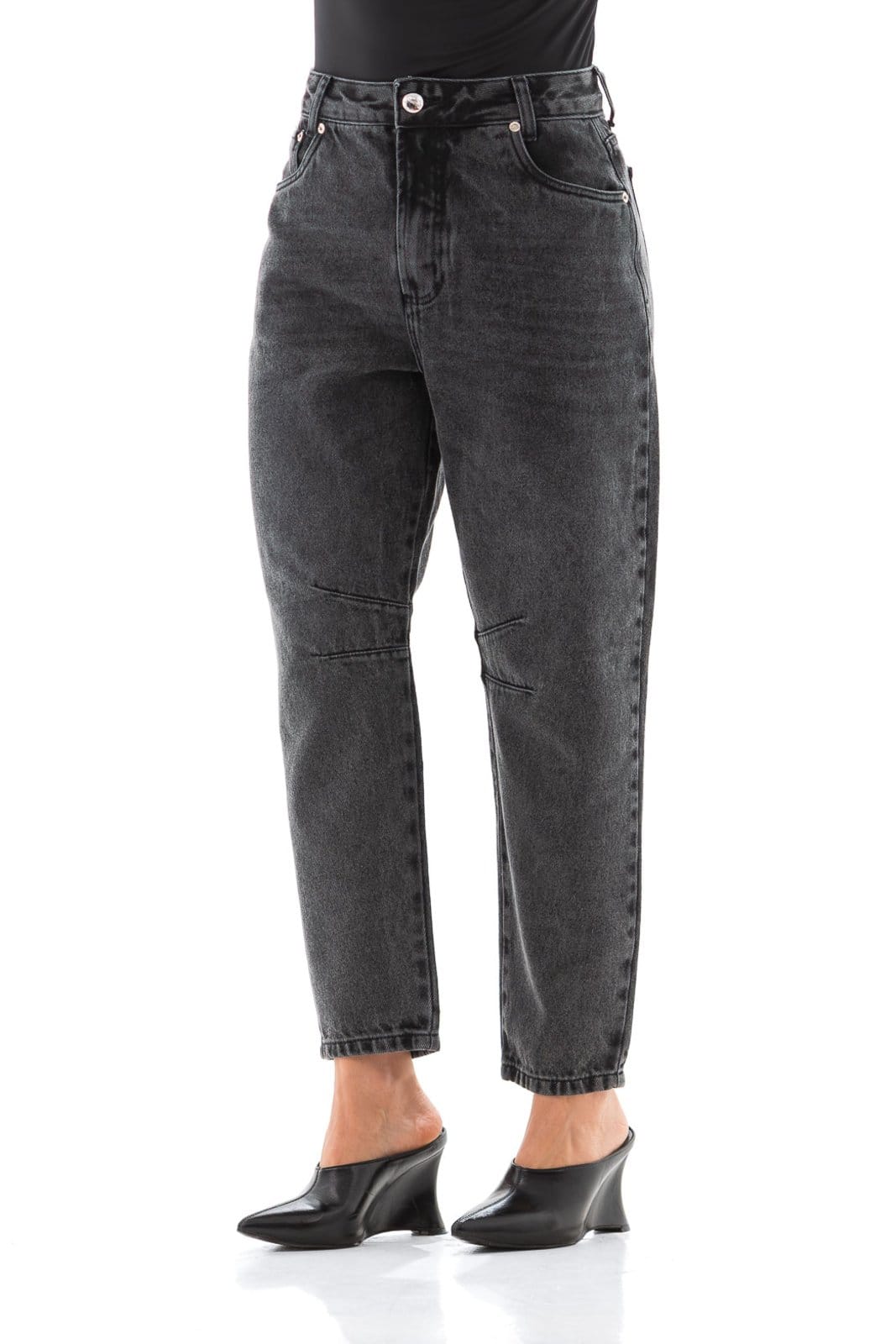 Calça Jeans Feminina Arauto Balloon Black