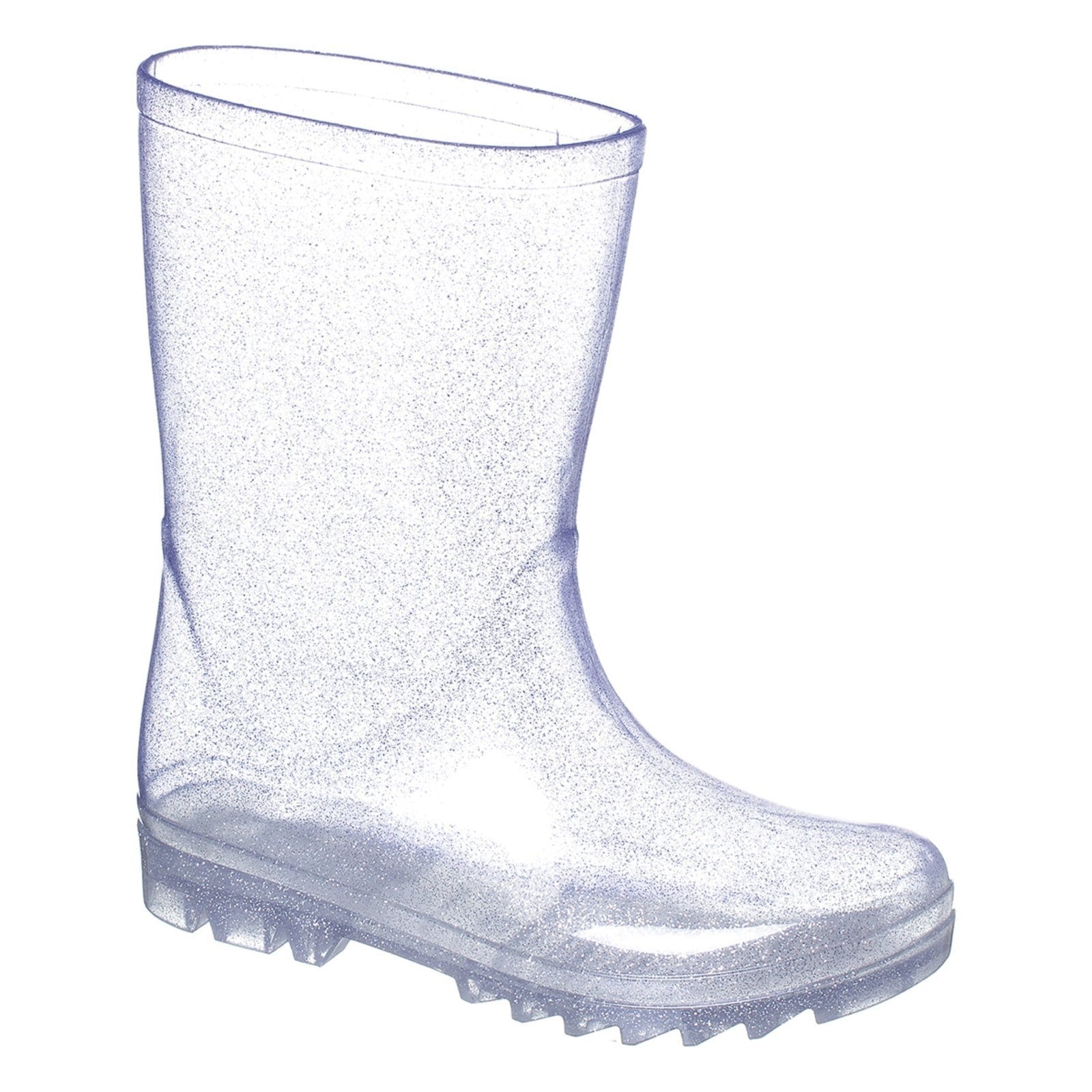 Vista 2 Infantil - Galocha Bota Kimimo Emborrachada Para Meninas Impermeável Glitter Angipé prata