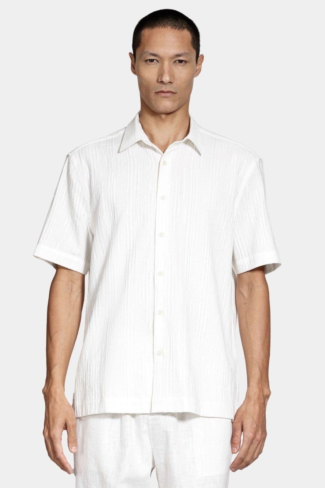 Camisa Aramis Regular Textura Jacquard Off White