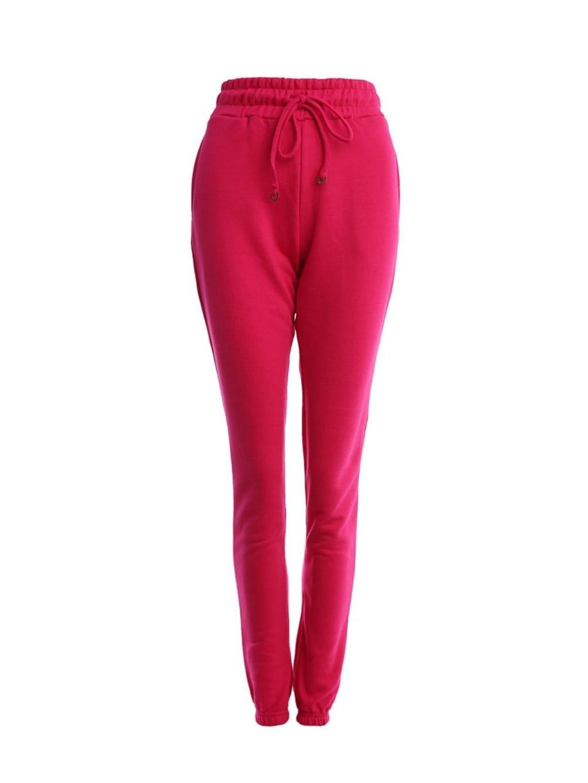 Vista principal Calça Moletom Jogger Feminina PINK Bright Girl'S rosa pink