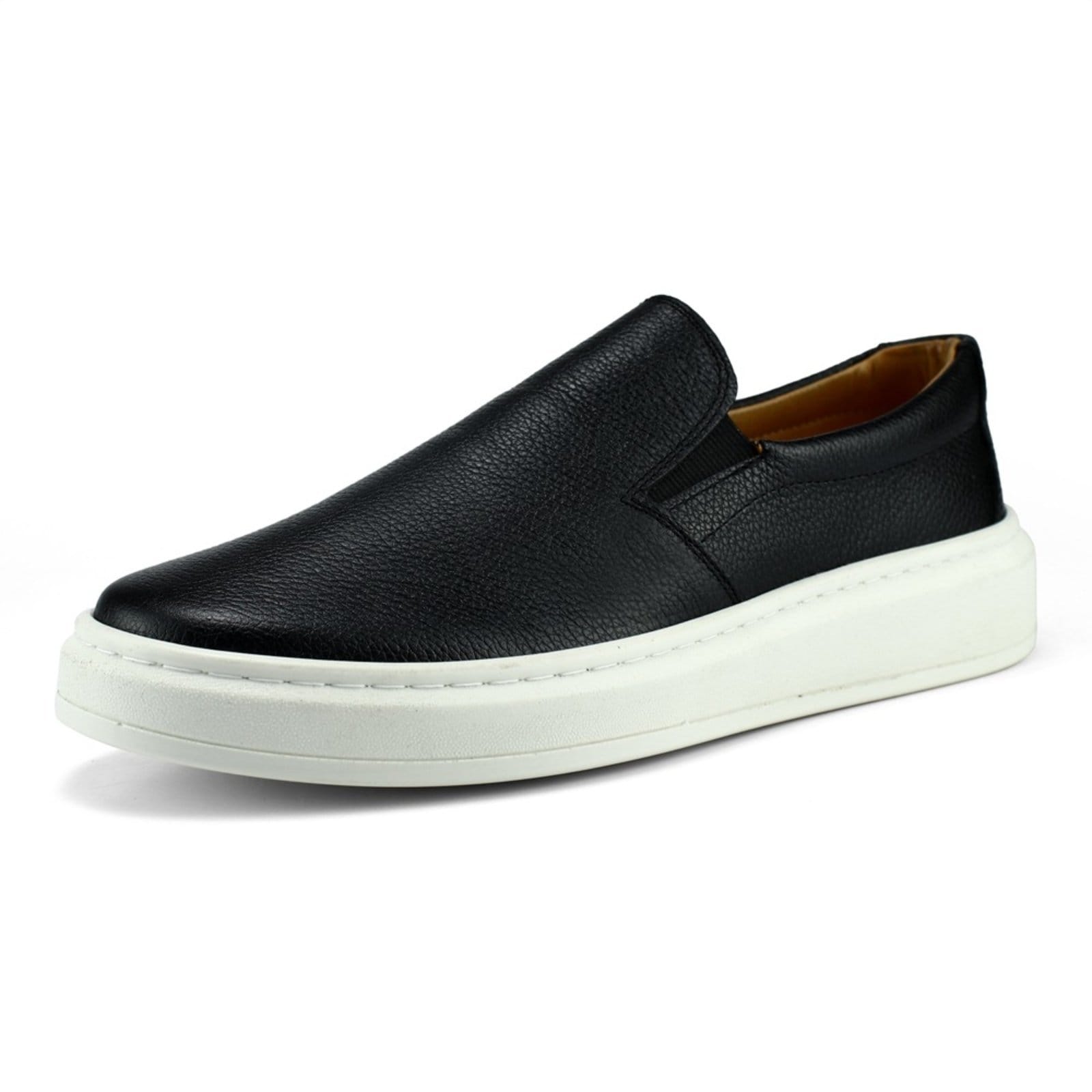 Sapatenis Slip On Masculino Tenis Iate Casual Couro Legitimo