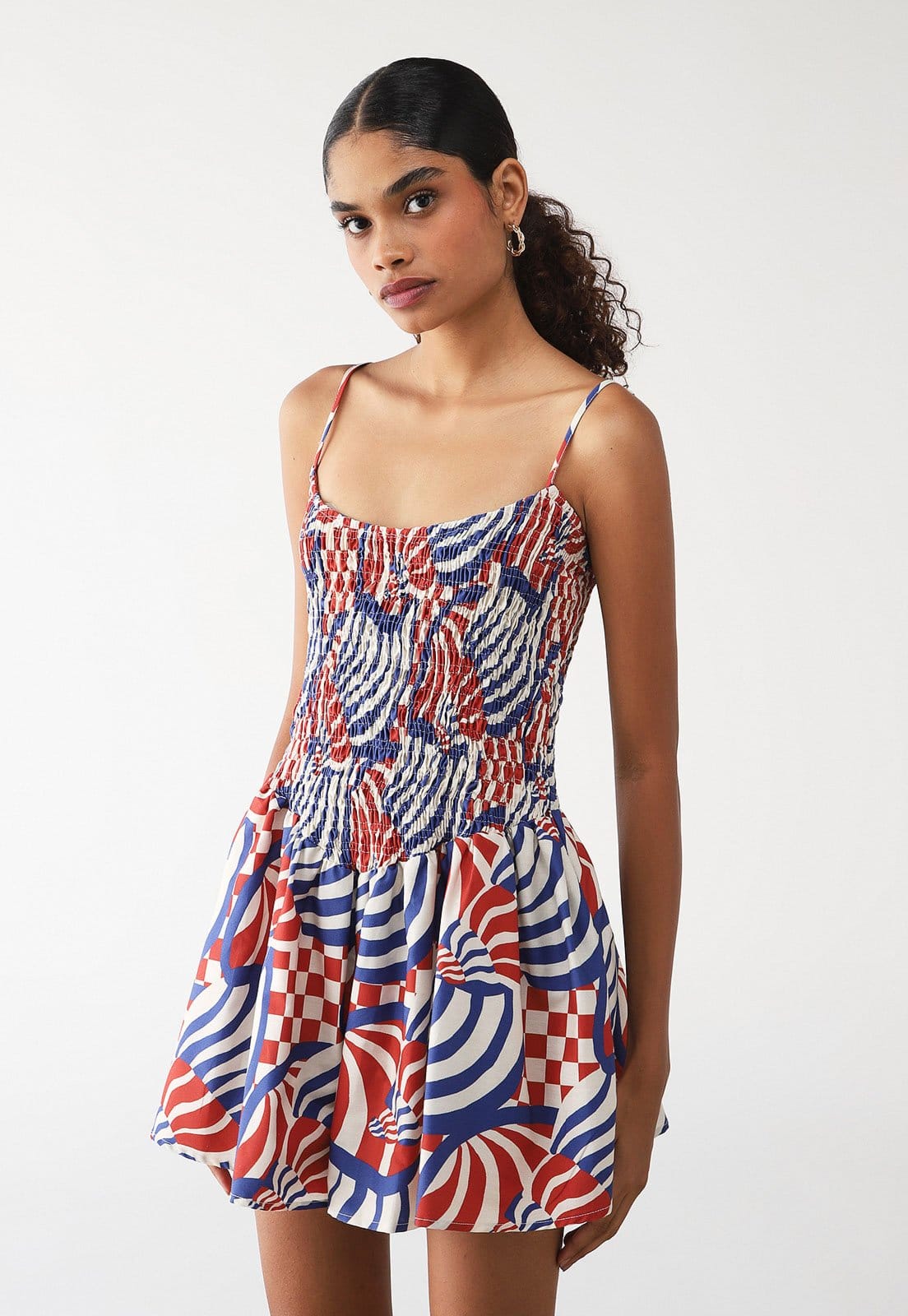 Vista principal Macaquinho FARM Curto Concha Grafica Off-White FARM off-white white