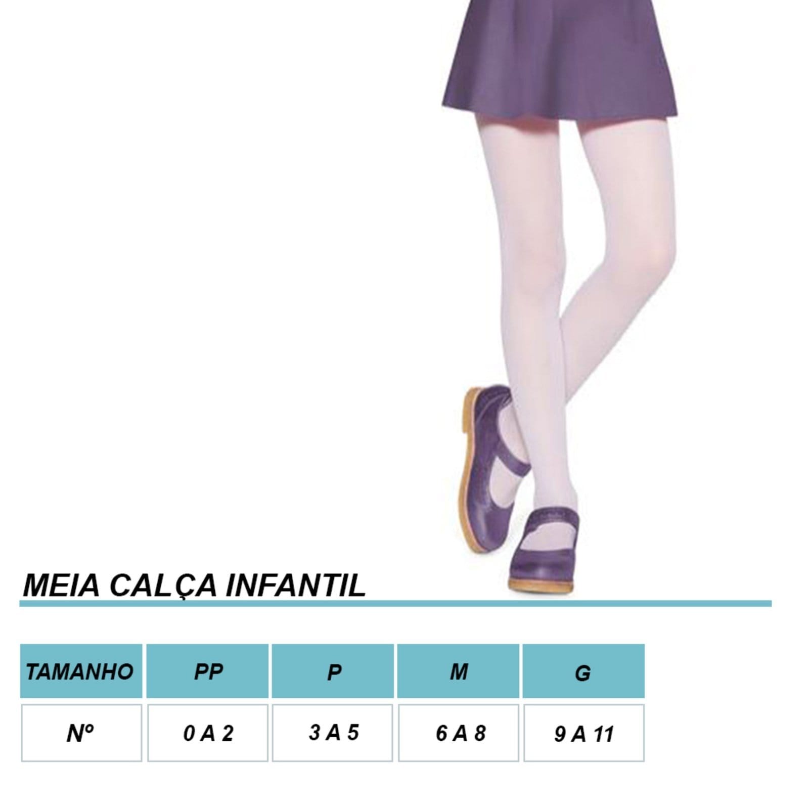 Vista 2 Meia Calça Fina Lobinha Fio 20 02570 Antártida Lupo branco