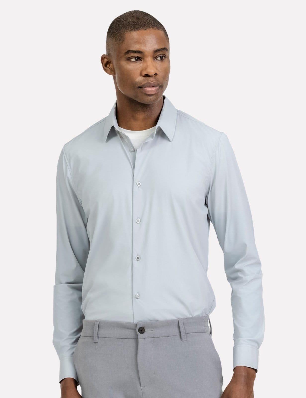 Vista principal Camisa K&J Black Regular CS24301 ML Cinza King E Joe cinza black