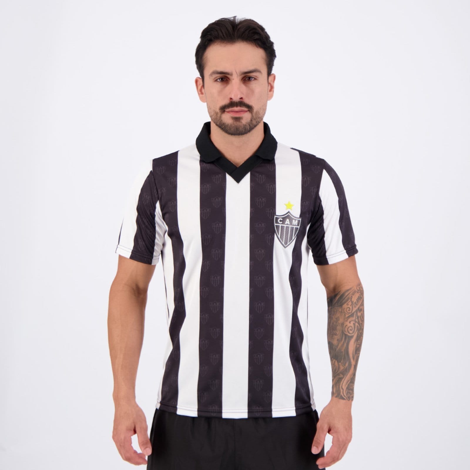 Vista principal Camisa Atlético Mineiro Retrô 1991 N°13 Oldoni preto